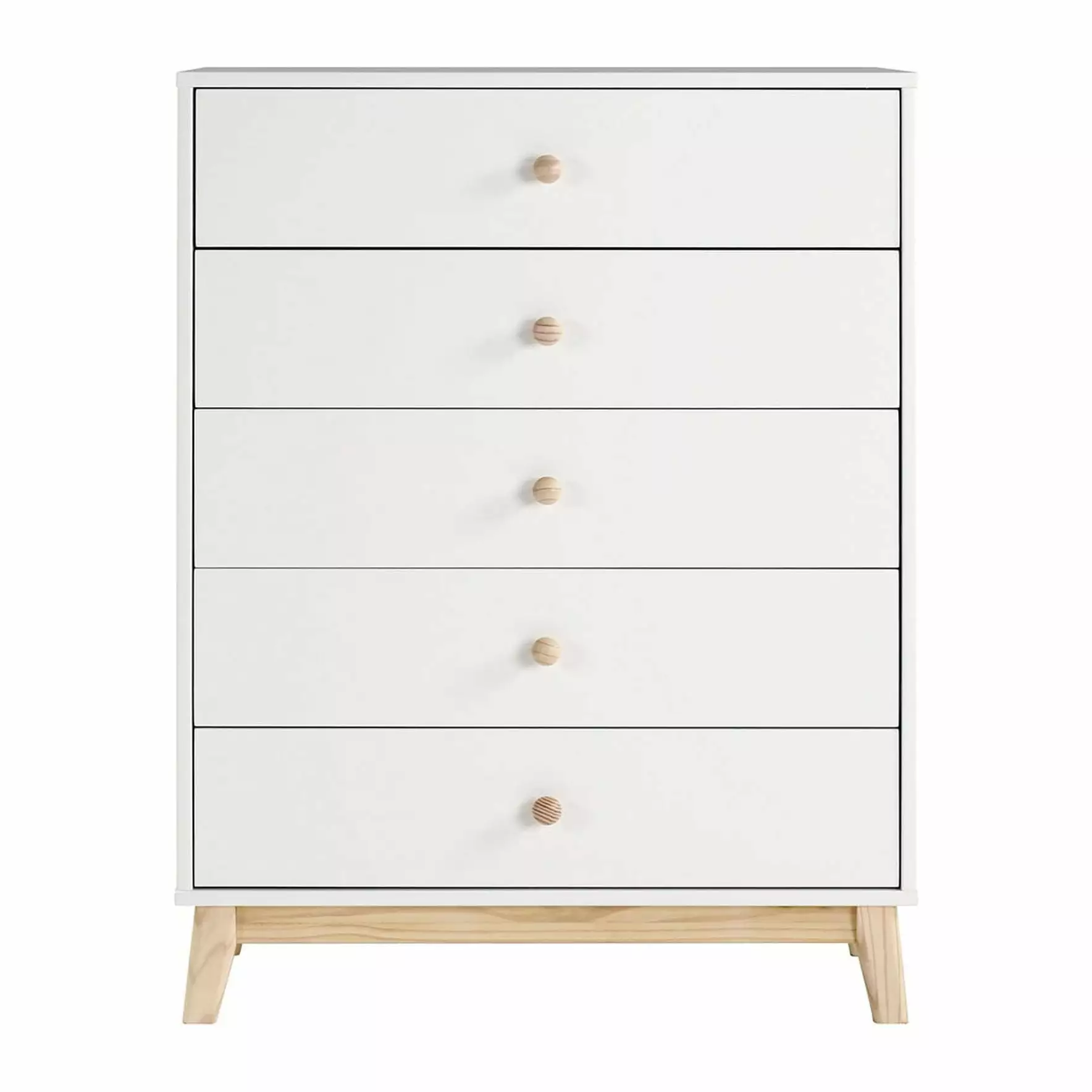 Alaterre MOD 35 W 5-Drawer Chest. White