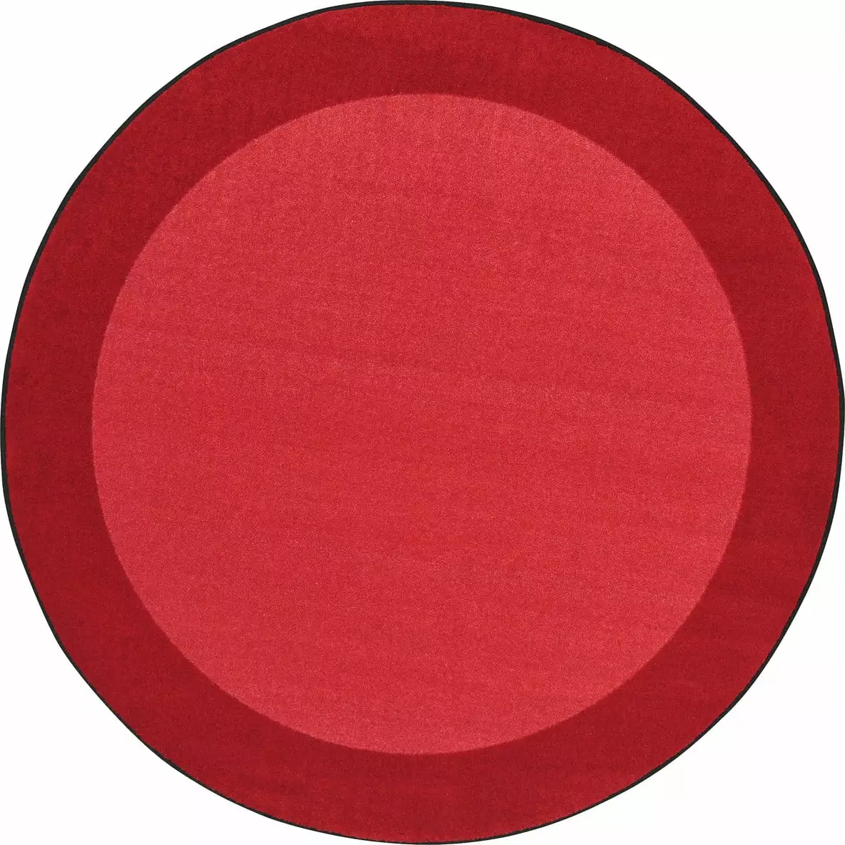 All Around 7'7 Round area rug in color Red