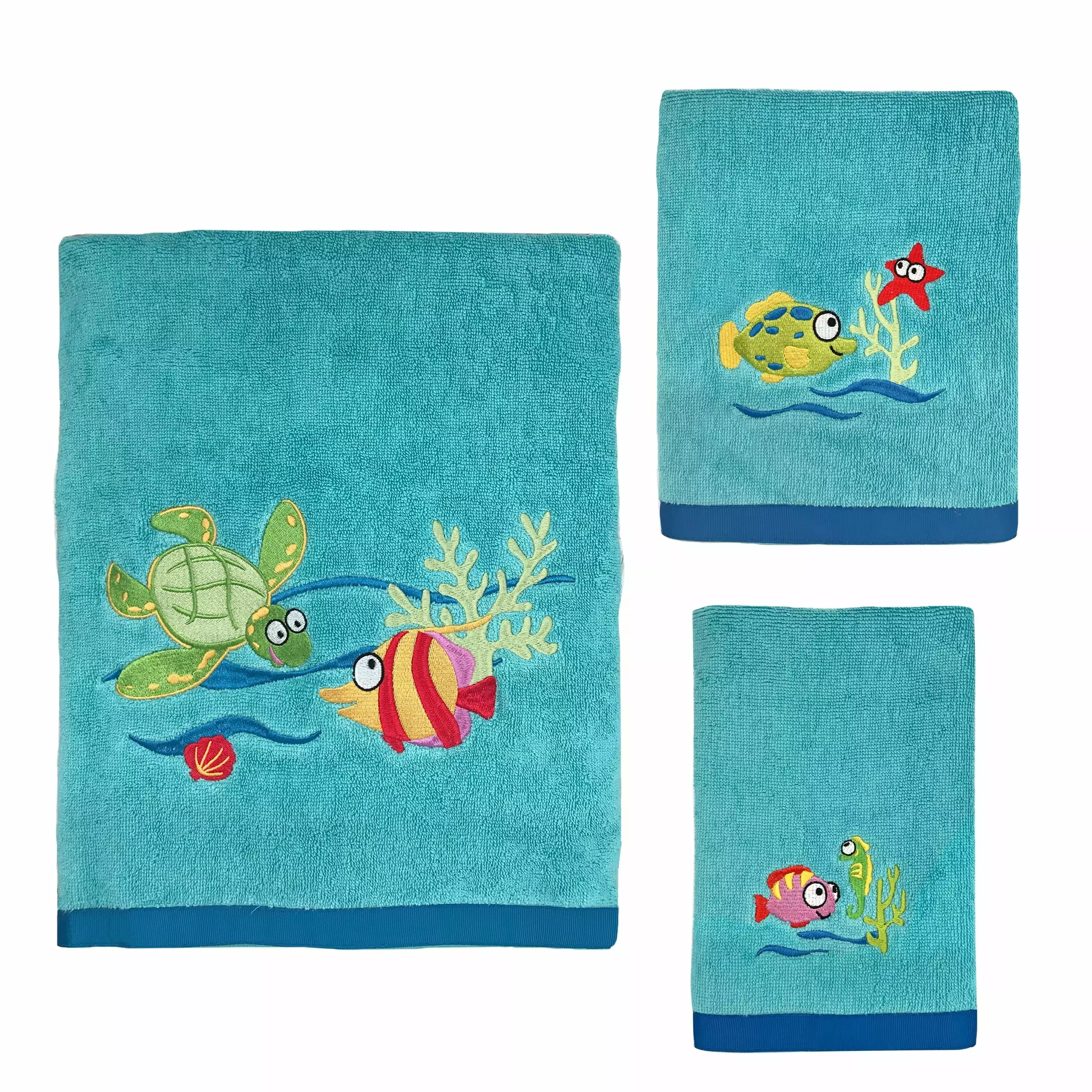 Fish Tails 3pc Towel Set