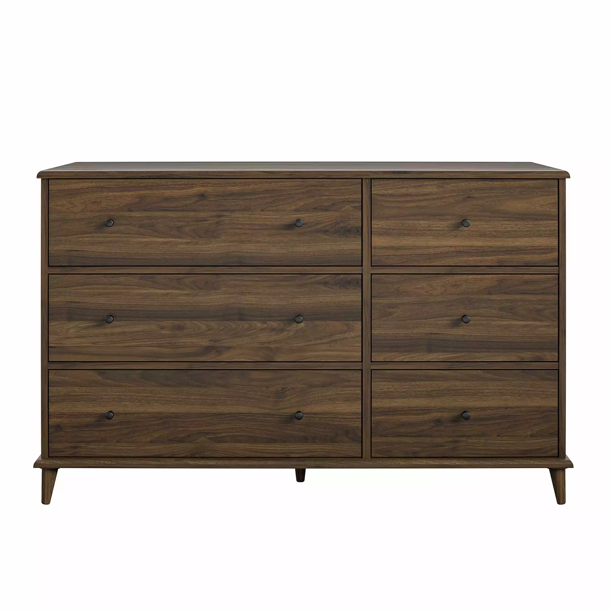 Ameriwood Home Farnsworth 6-Drawer Dresser. Walnut