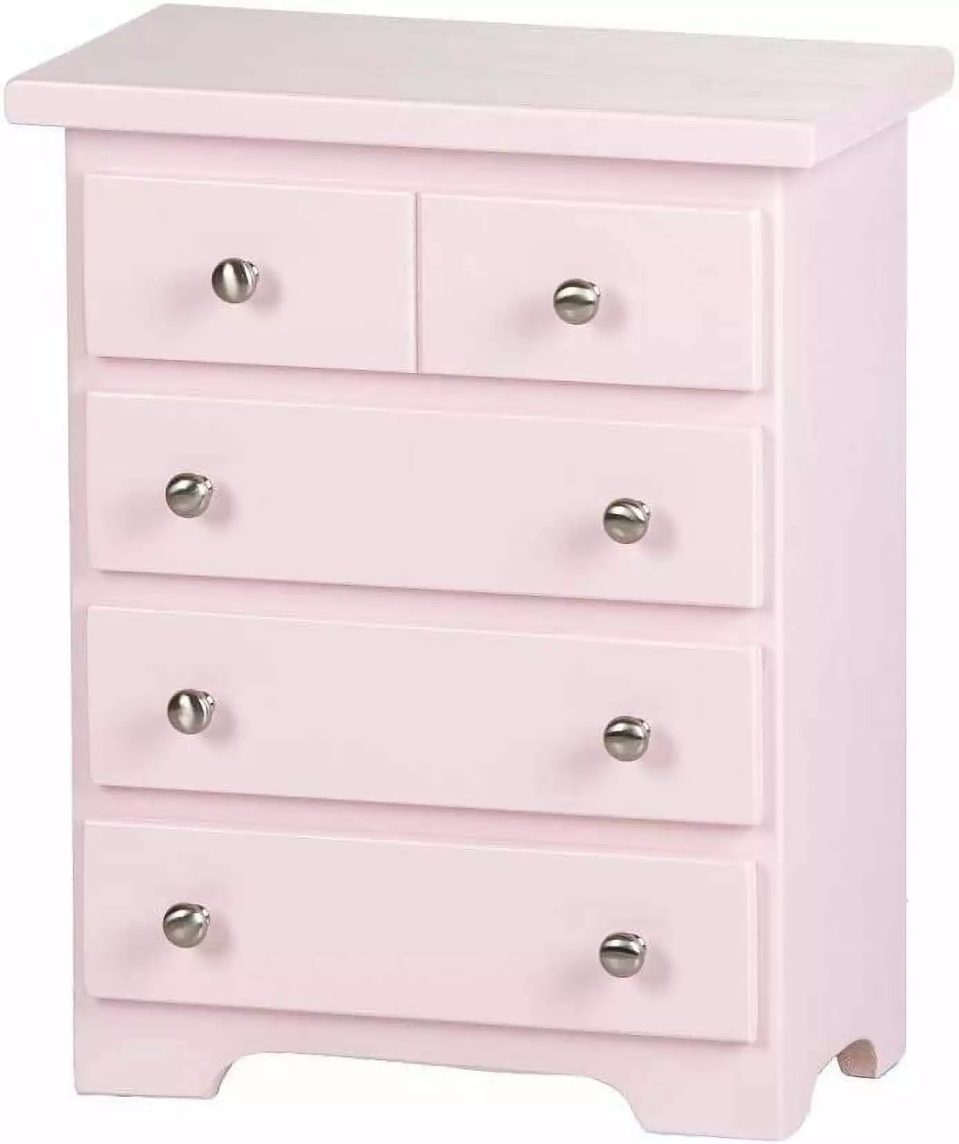 Amish-Made Wooden Rebekah's Collection Doll Chest of Drawers Pink