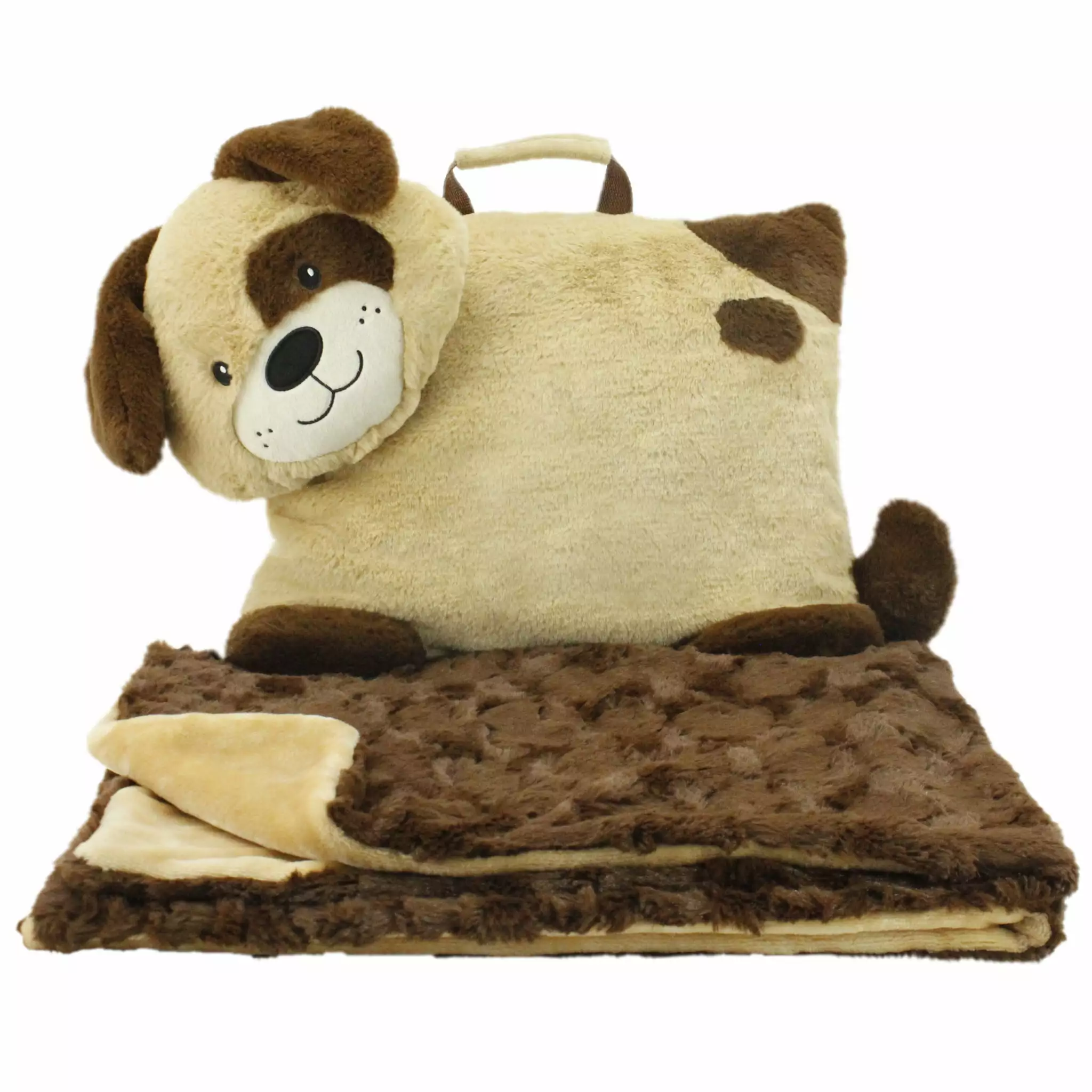 Animal Adventure Beige. Brown Polyester Throw. 18 x 9.5