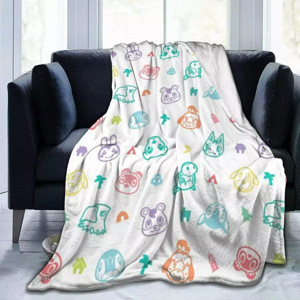 Animal Crossing Fashion Decke Ultra Soft Throw Blanket Bed Flannel Fleece All Season Light Weight Living Room/Bedroom Warm Blanket for Children Teenagers Adults