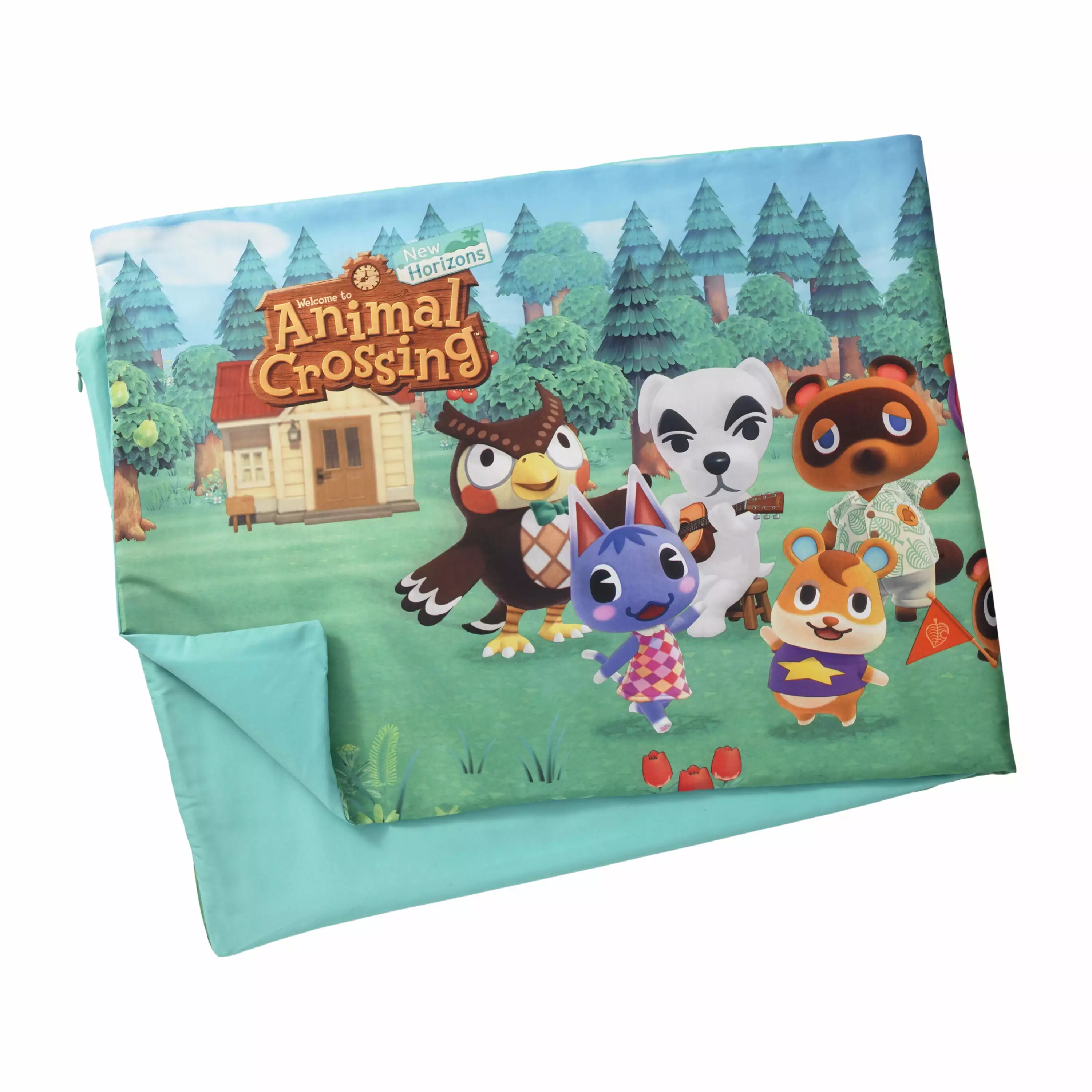 Animal Crossing Kids Microfiber Bedding Body Pillow Cover with Zipper Closure. Green