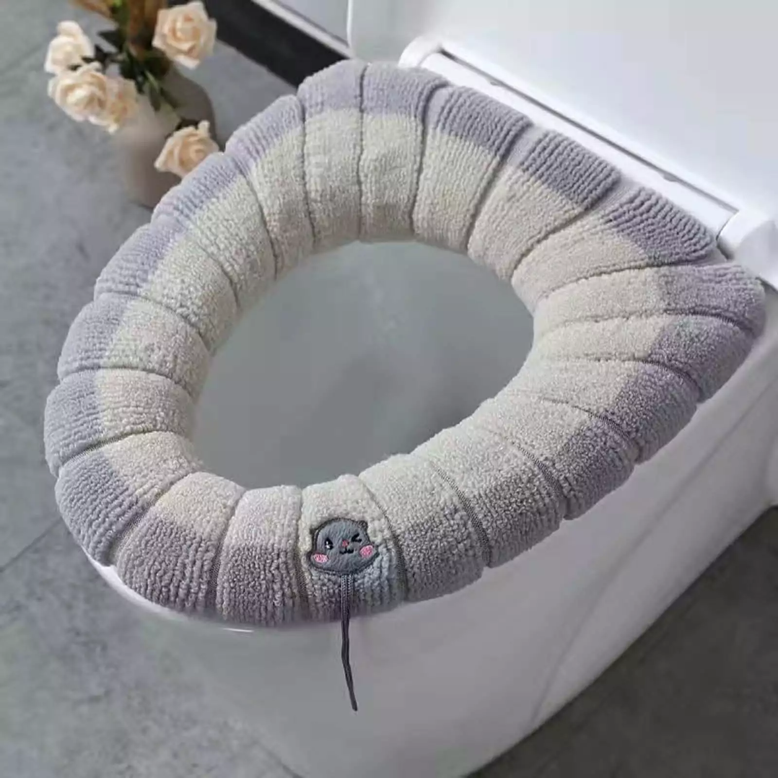 Apmemiss Clearance Toilet Seat Cushion Four Seasons Thickened Toilet Cover Knitted Toilet Seat Cushion Washable Household Toilet Cover Daily Deals