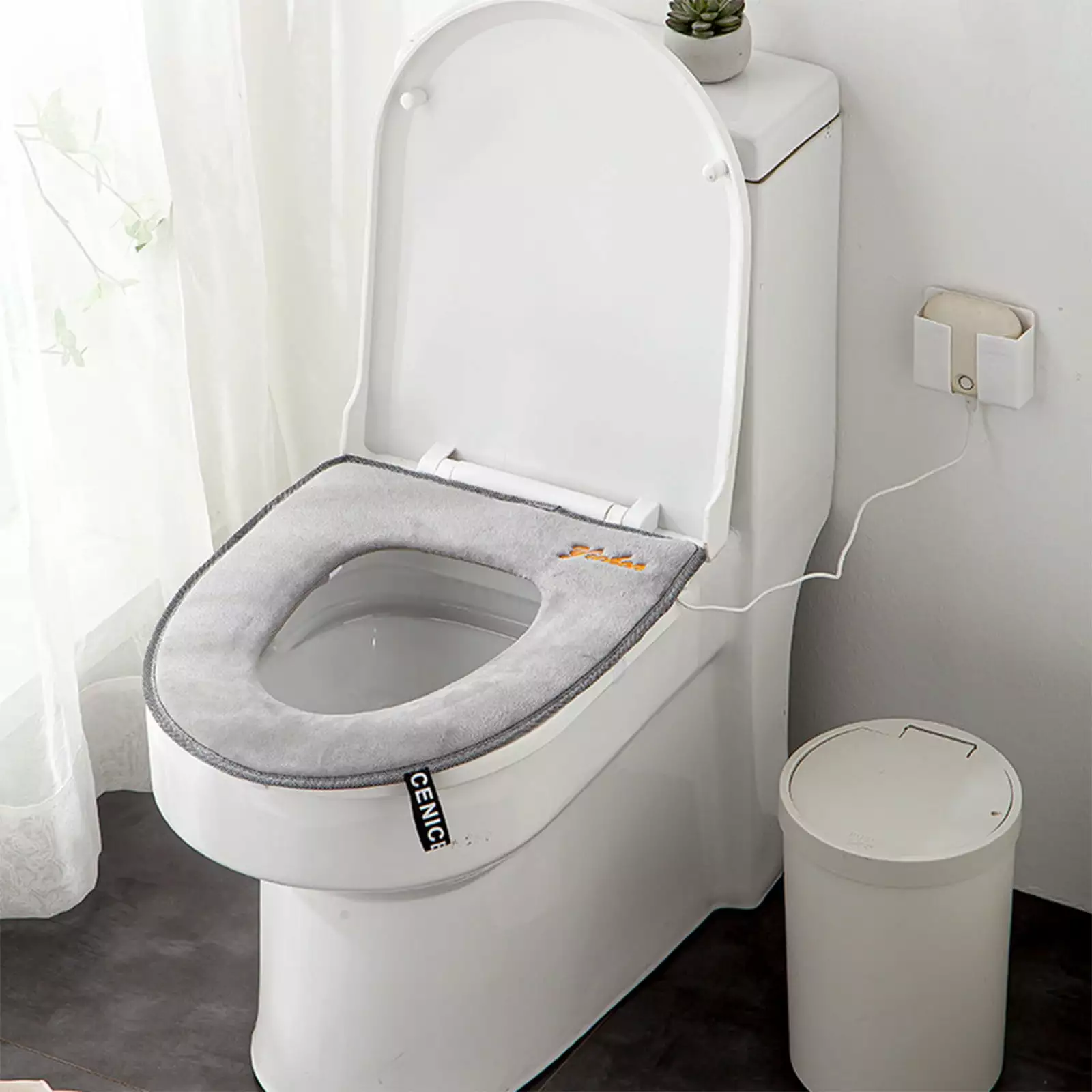 Apmemiss Clearance USB Intelligent Heated Toilet Seat. Power Bank (not Included) Toilet Seat Cover. Warm Pad. Warm Toilet Seat Cover. Winter Toilet Seat Cover with Handle. Plush