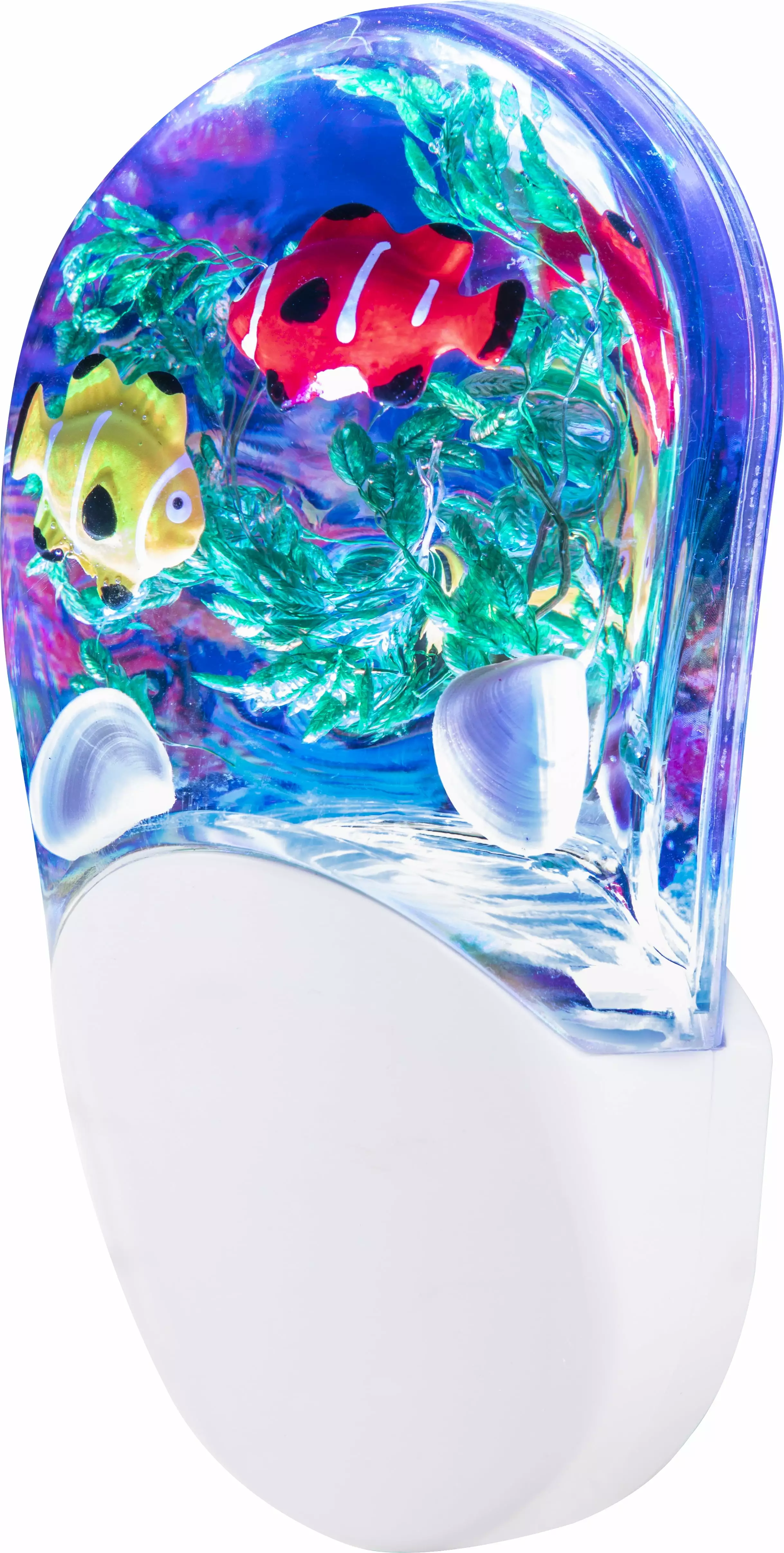 Aqualites Color-Changing LED Plug In Night Light. Tropical Fish. 10908