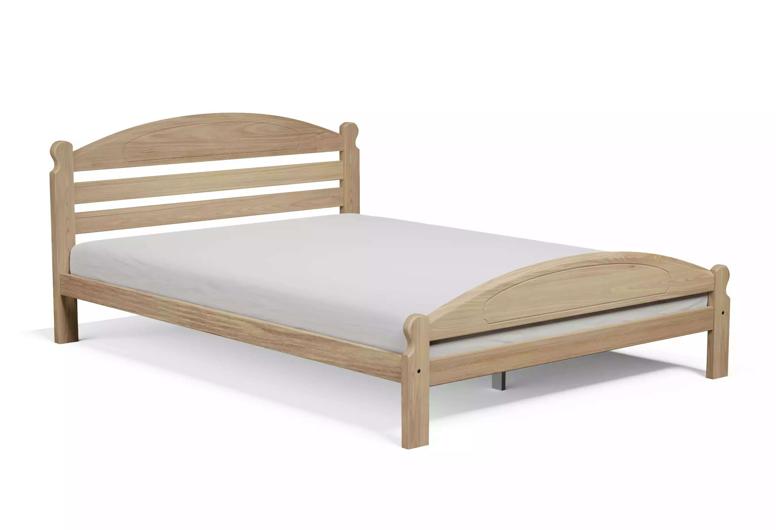 Arizona Full-XL Bed Solid Pine Wooden Bed Unfinished with Suitable for Adults Bedroom Wooden Bed Frame Easy to Assemble