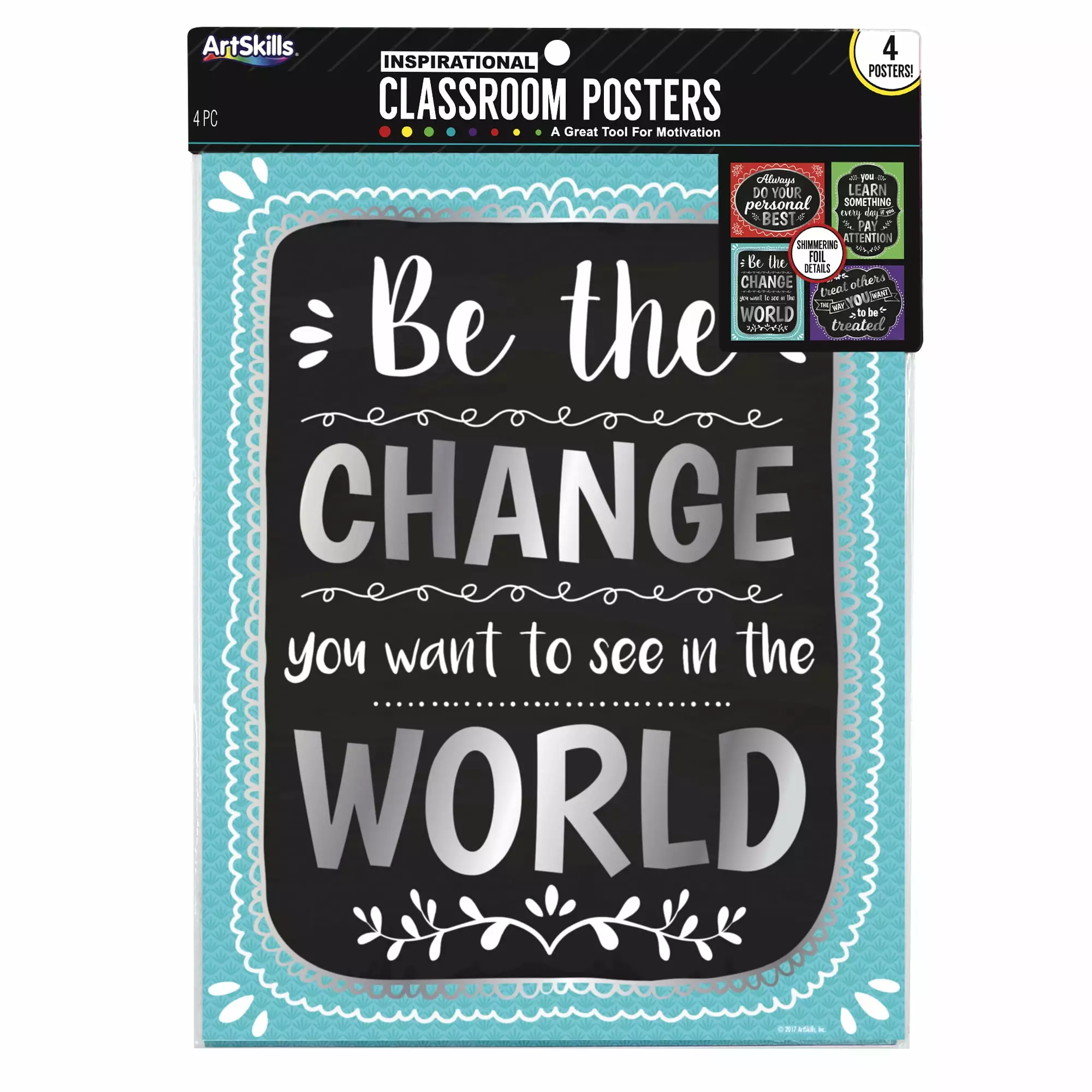 ArtSkills 11 x 14 Multi-Color Inspirational Quote Classroom Posters. 4 Styles