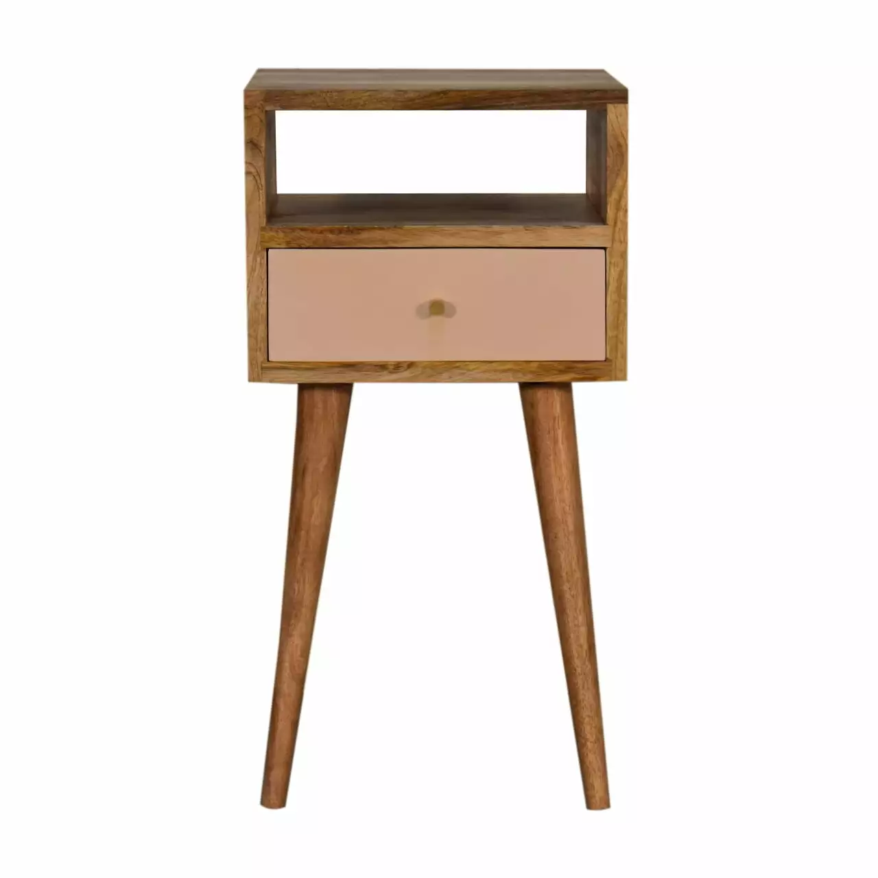 Artisan Furniture Solid Wood 1 Drawer Mini Blush Hand Painted Nightstand