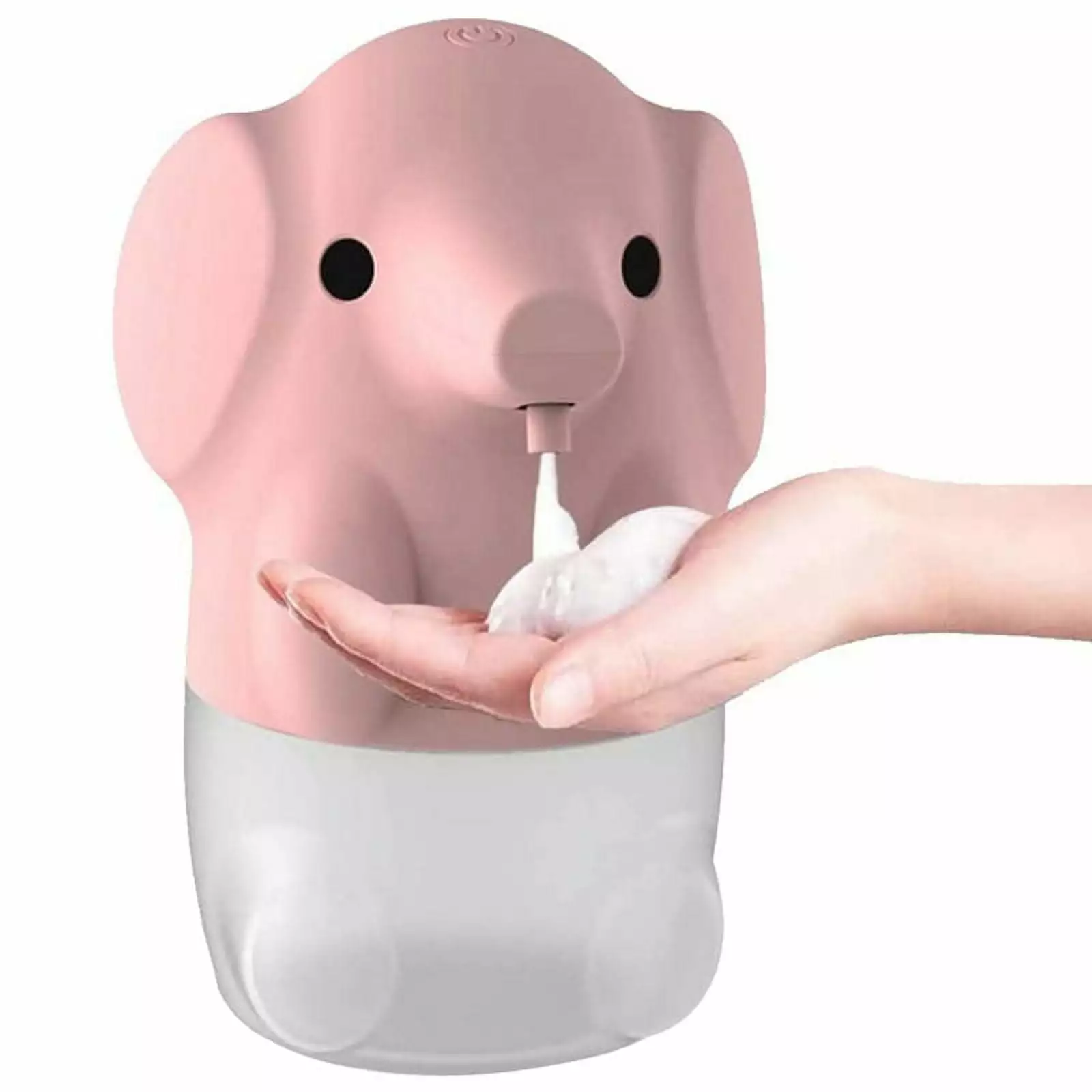 Automatic Soap Dispenser. Kids Foaming Soap Dispenser Touchless Rechargeable. Cute Animal Touchless Dispenser (Pink)