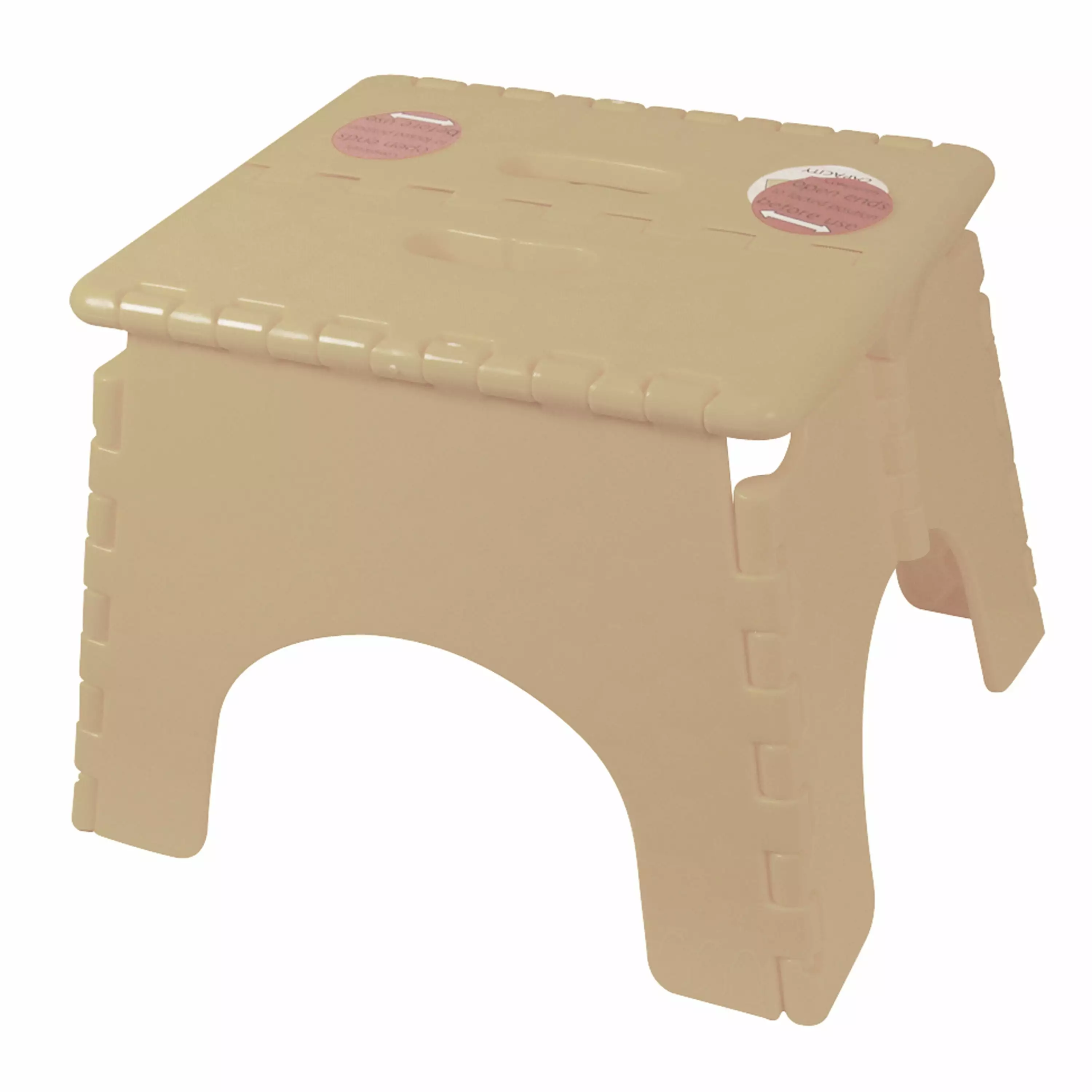 B&R Plastics 101-6BG E-Z Foldz Step Stool - 9. Beige