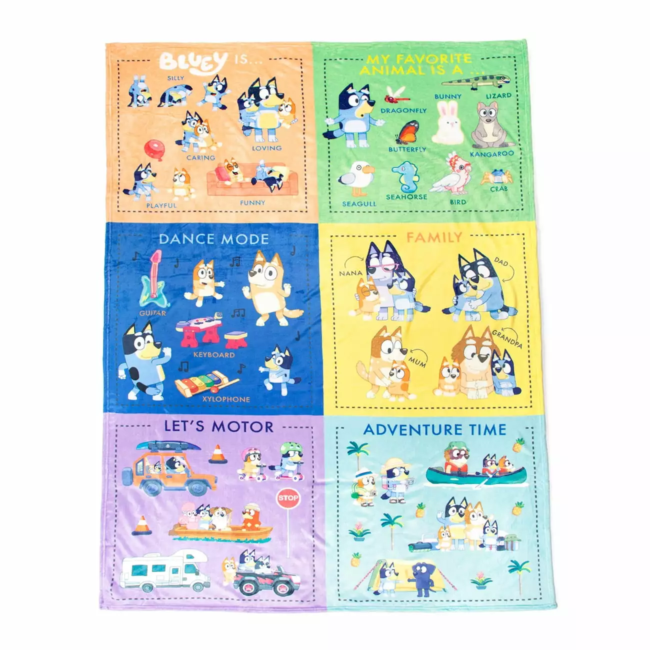 BBC Studios Bluey 60 x 90 Learning Blanket. 100% Microfiber