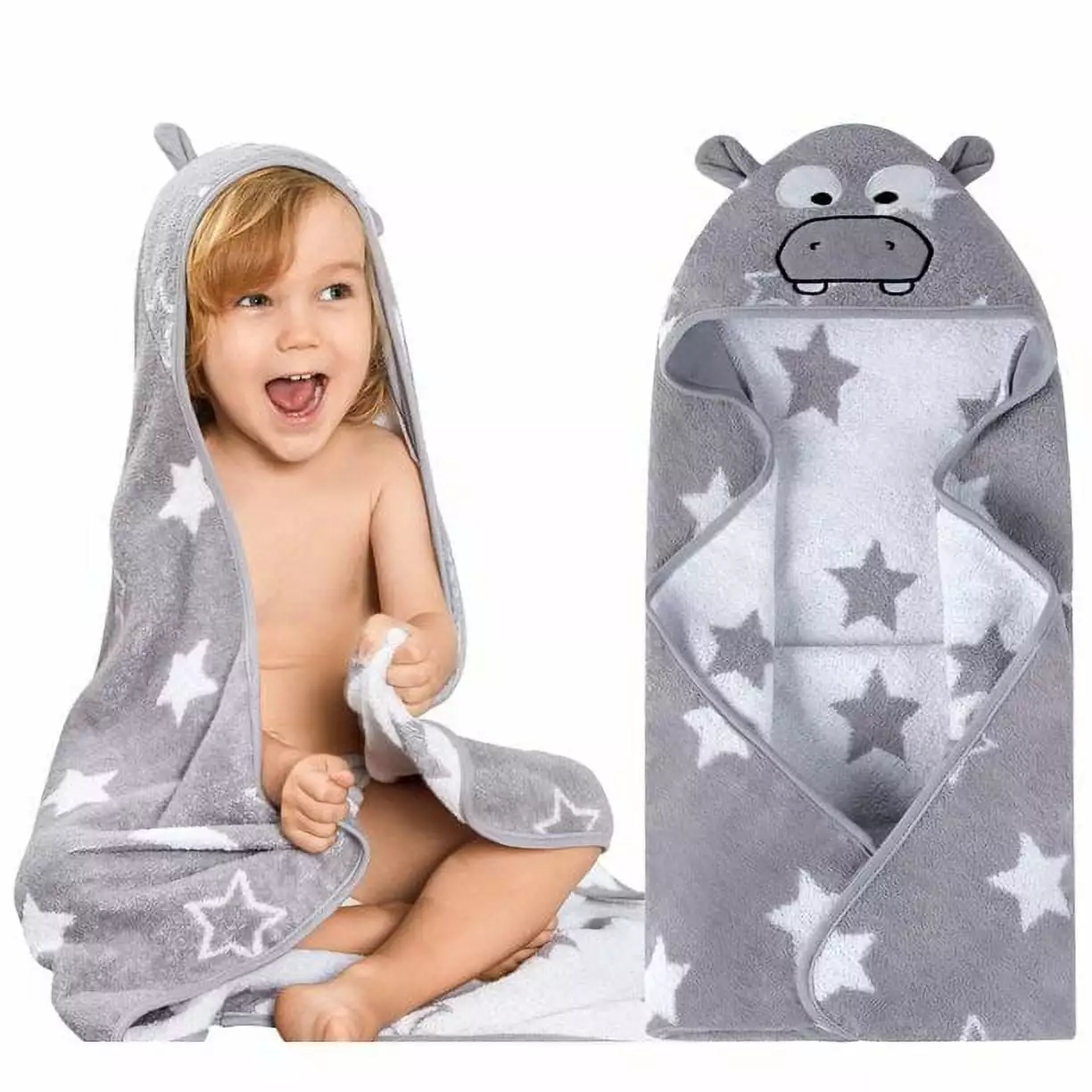 Baby Hooded Towels & Washcloths Set for Newborns and Infants