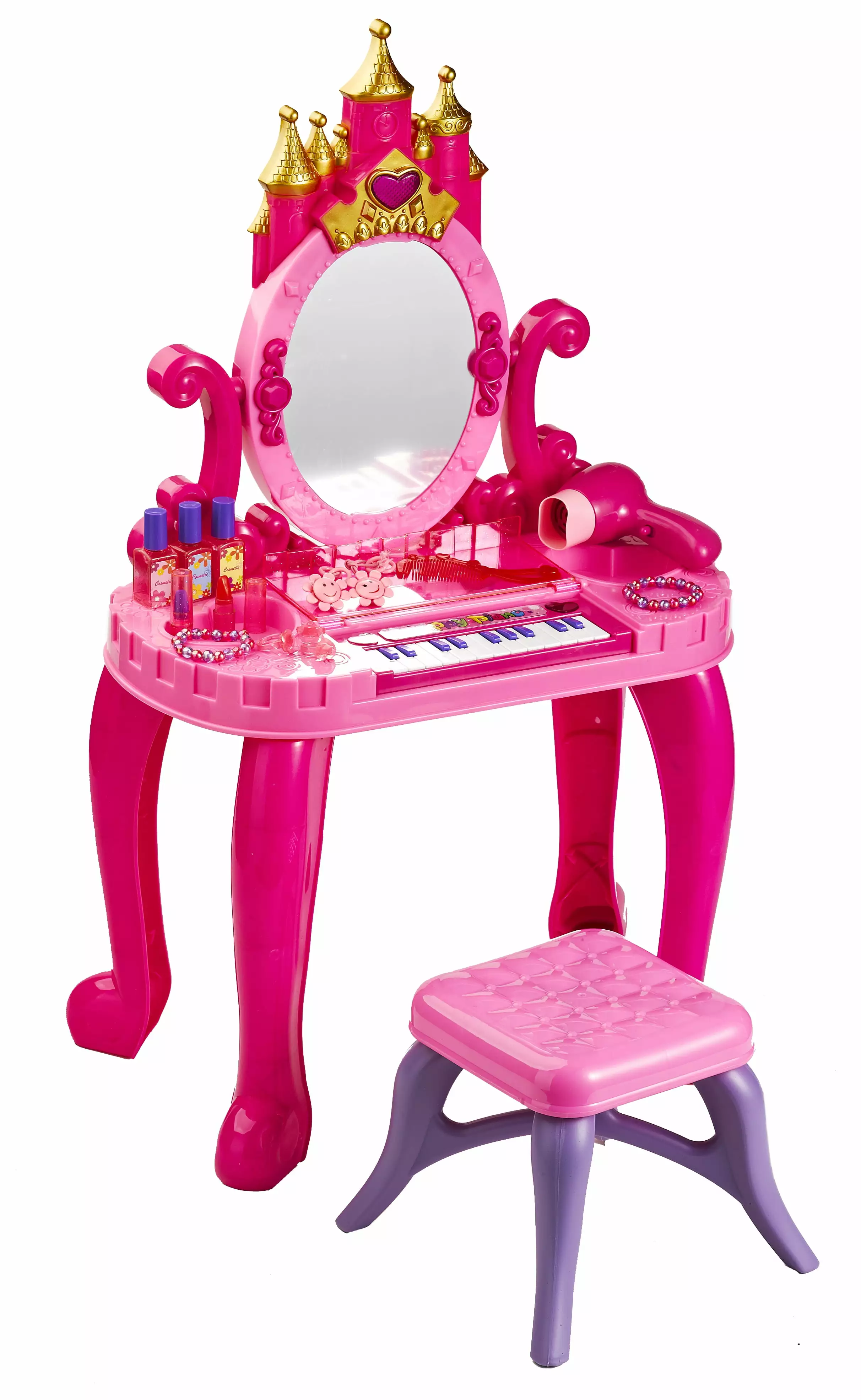 Badger Basket Music and Lights Castle Vanity with Stool and Accessories