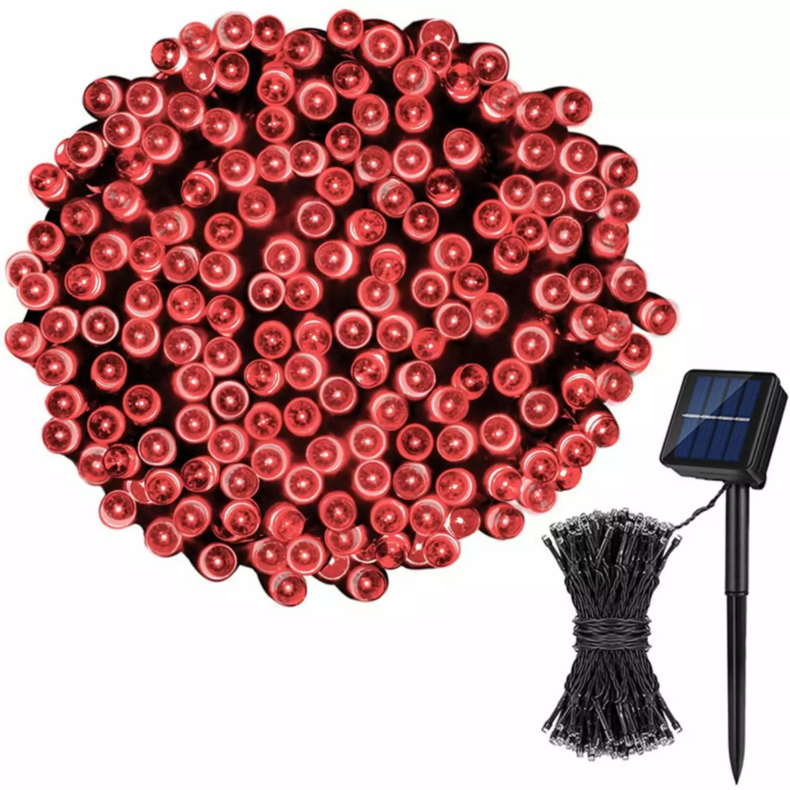 BadyminCSL Solar String Lights Outdoor 72Ft 200 LED Solar Powered Christmas Lights 8 Lighting Mode Decorative Lights for Party Gardens Wedding Decoration