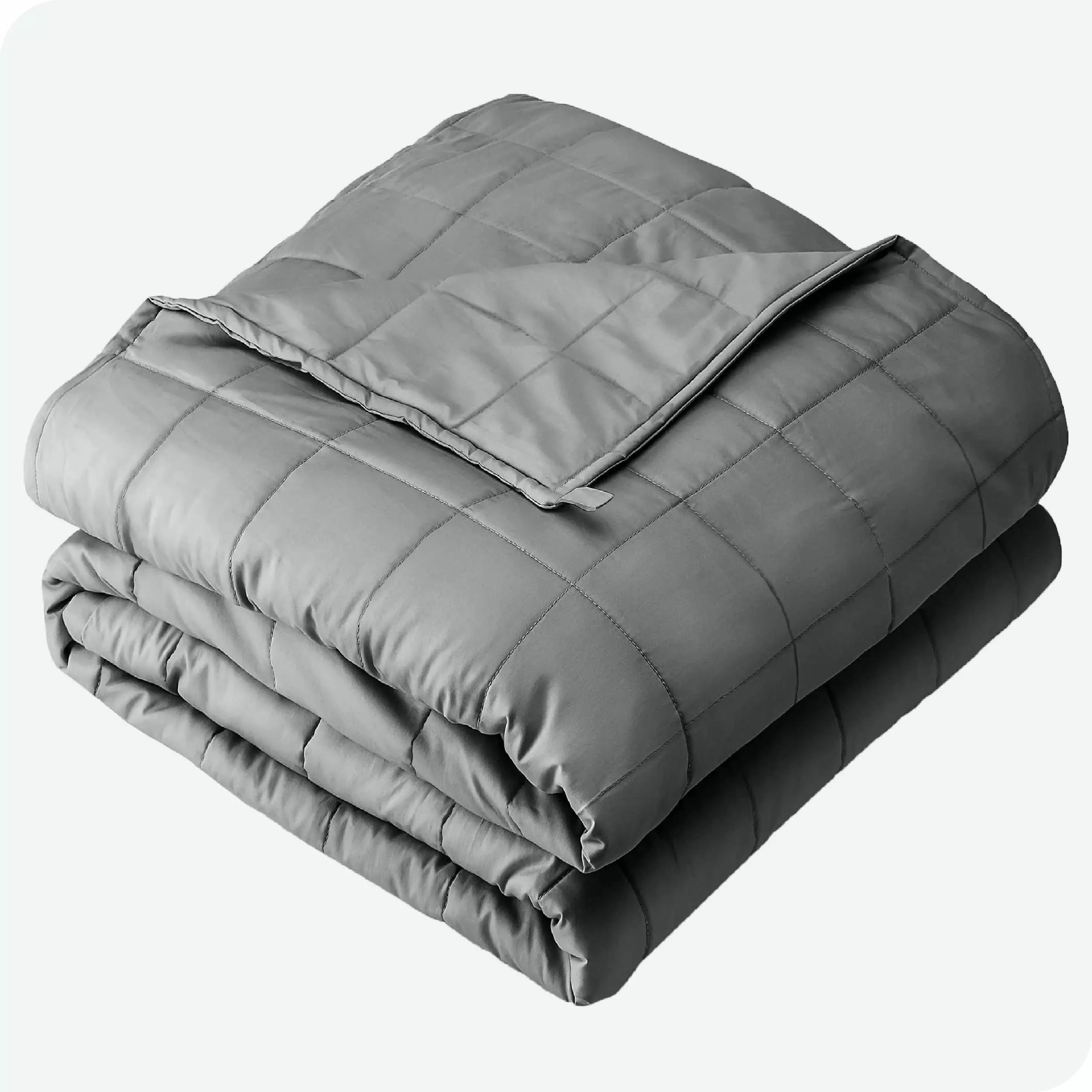 Bare Home 17 lbs Weighted Blanket for Adults - 60 x 80 - 210tc Twill Cotton. Light Gray