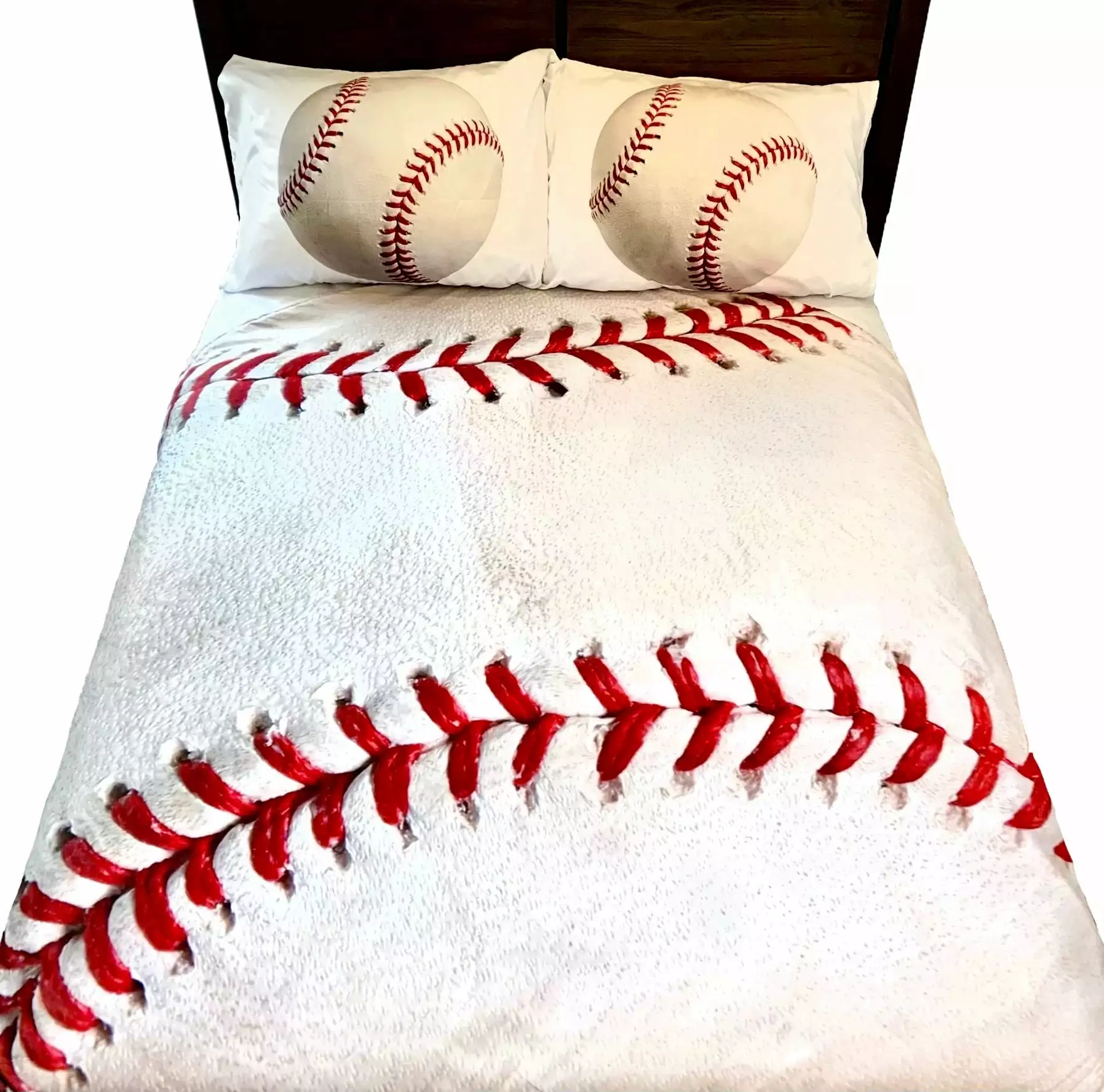 Baseball 5 PC Kids Twin Bed Set With Round Comforter