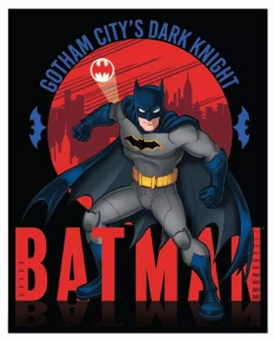 Batman Silk Touch Throw Blanket Gotham Night. 40 inch x 50 inch. 1 each