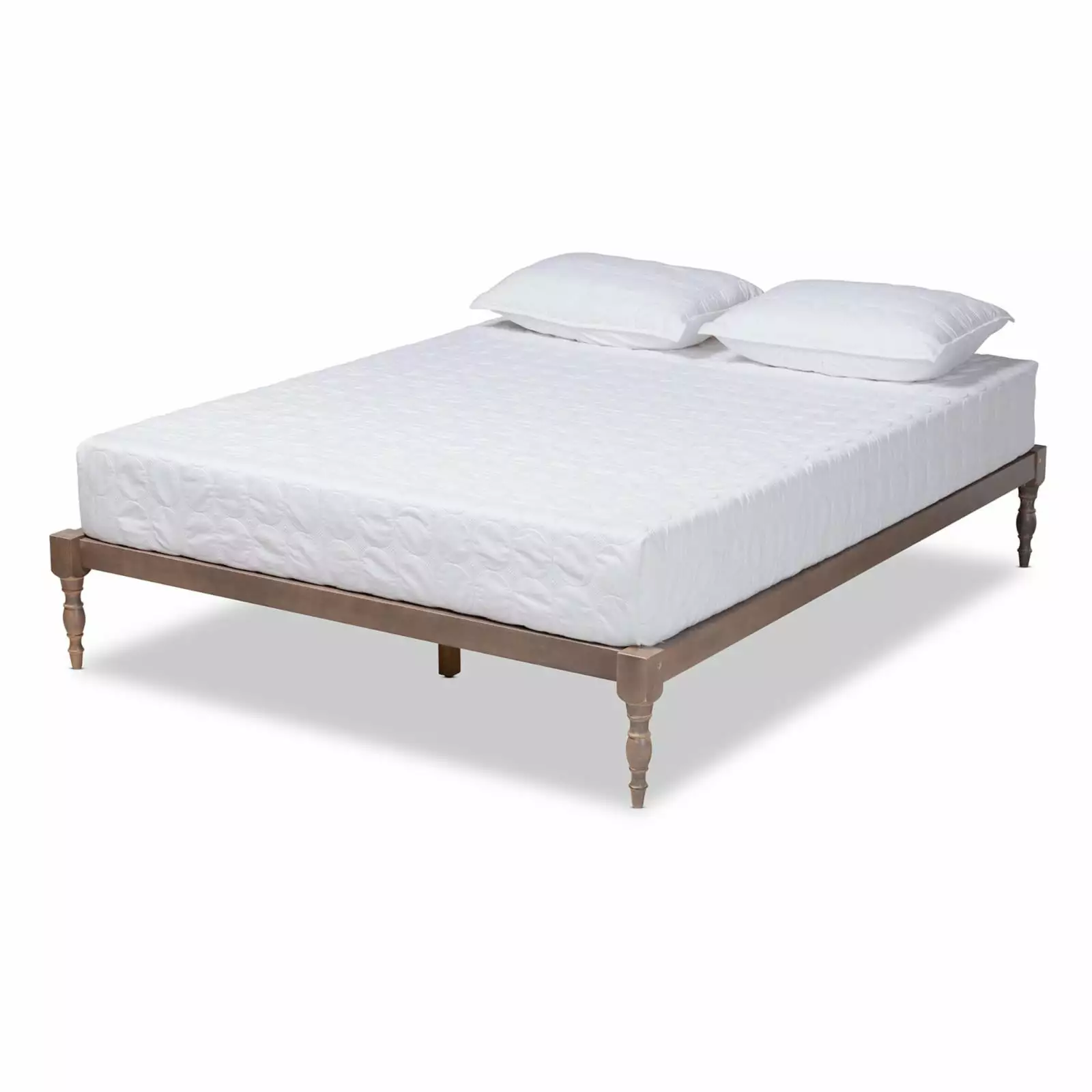 Baxton Studio Iseline Full Size Grey Finished Wood Platform Bed Frame