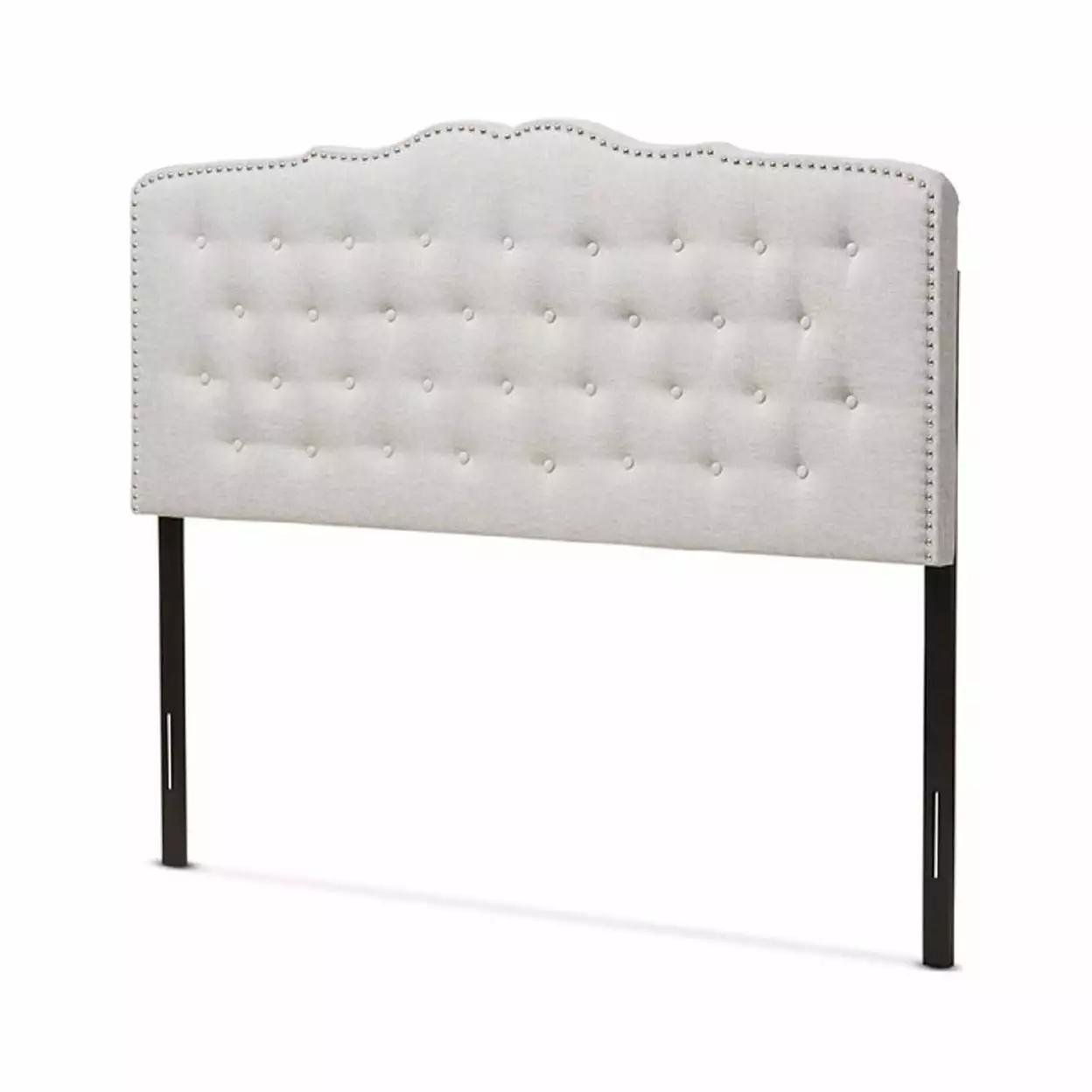 Baxton Studio Lucy Modern and Contemporary Greyish Beige Fabric Queen Size Headboard.Wholesale Interiors