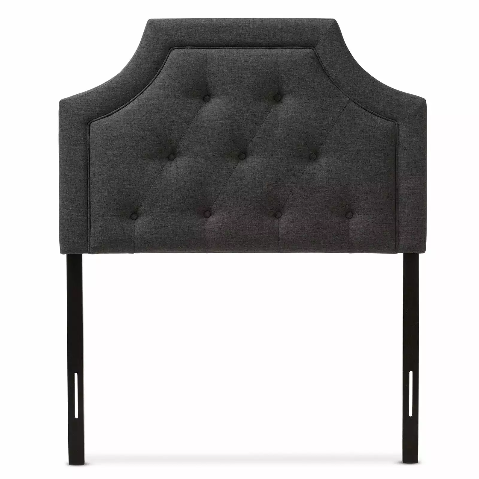 Baxton Studio Mars Modern and Contemporary Dark Grey Fabric Twin Size Headboard.Wholesale Interiors