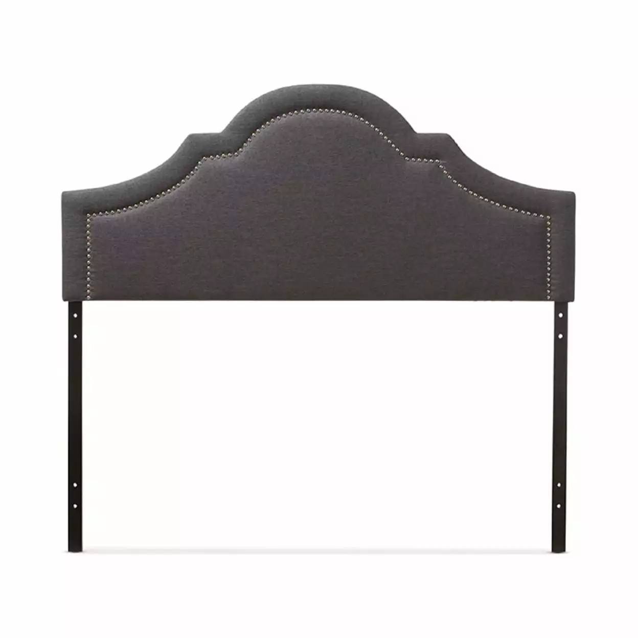 Baxton Studio Rita Modern and Contemporary Dark Grey Fabric Upholstered King Size Headboard.Wholesale Interiors