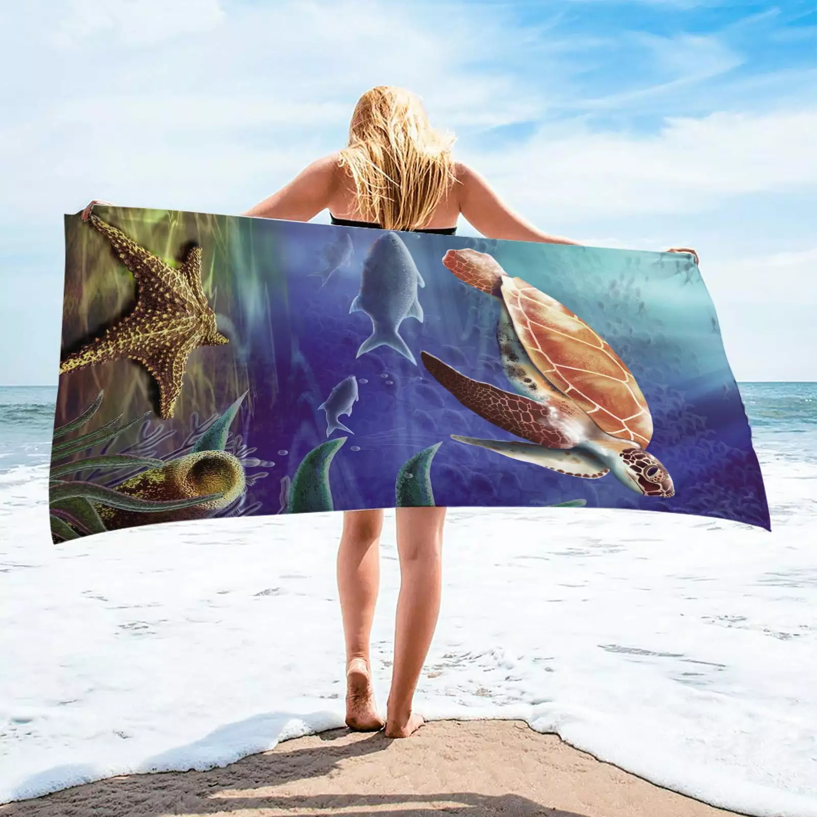 Beach Towels Oversized Qwtwty Microfiber Beach Towel Super Lightweight Colorful Bath Towel Sandproof Beach Blanket Multi-Purpose Towel for Travel Swimming Pool 30x60 Inch on Clearance