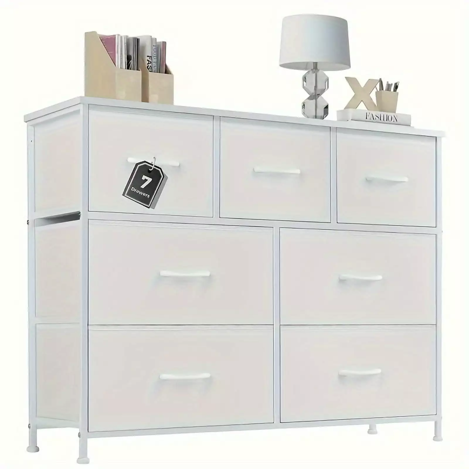 Bedroom Dressing Table With 7 Storage Drawers For Restaurants. Televisions. And Fabric Storage Towers. Drawer Cabinet With Fabric Box For Up To 45 Inch Televisions. Suitable