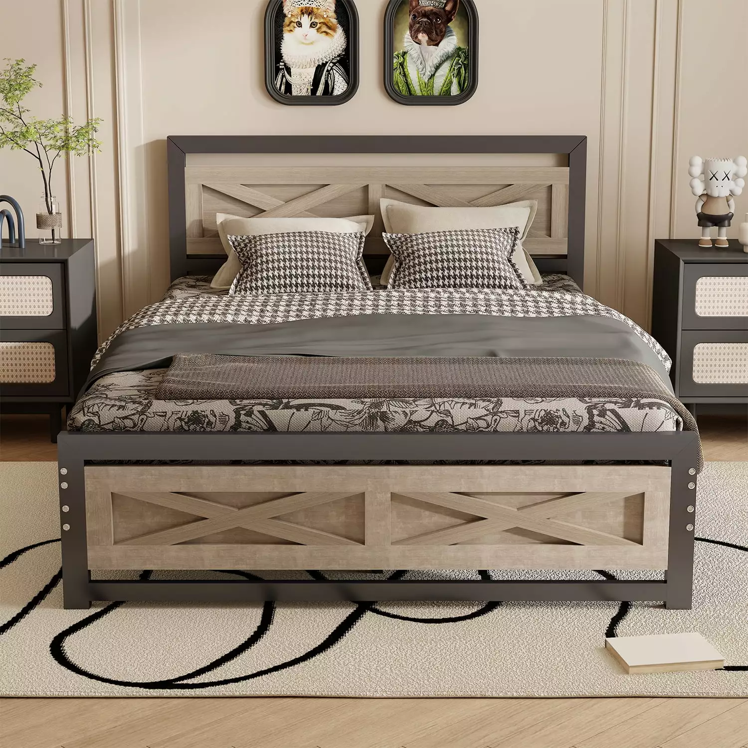 Behost Platform Bed Frame with Headboard. Twin Size Bed