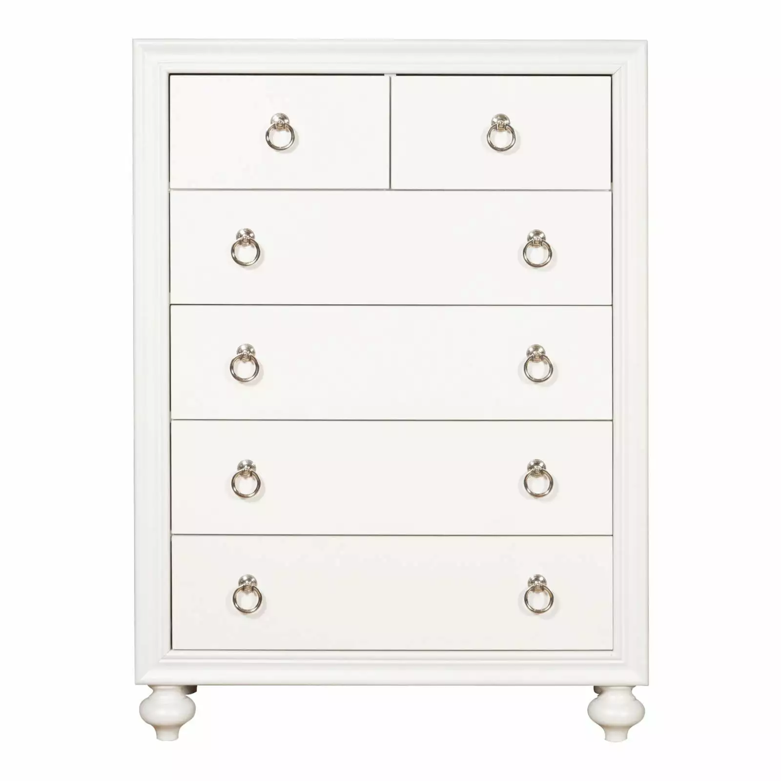 Bella Youth Six Drawer Wood Chest in White Finish by Samuel Lawrence Furniture