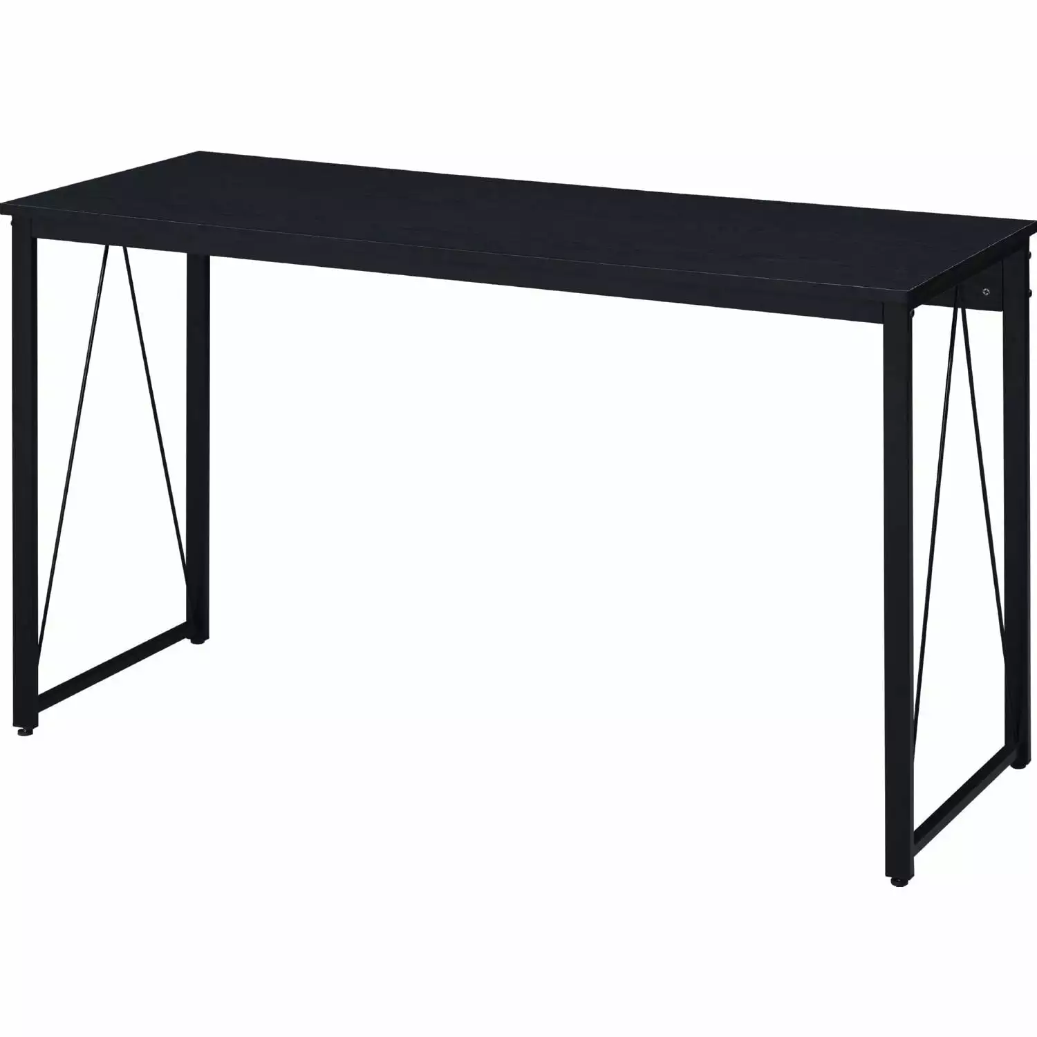 Benjara Writing Desk with V Shaped Metal Accent-Color:Black