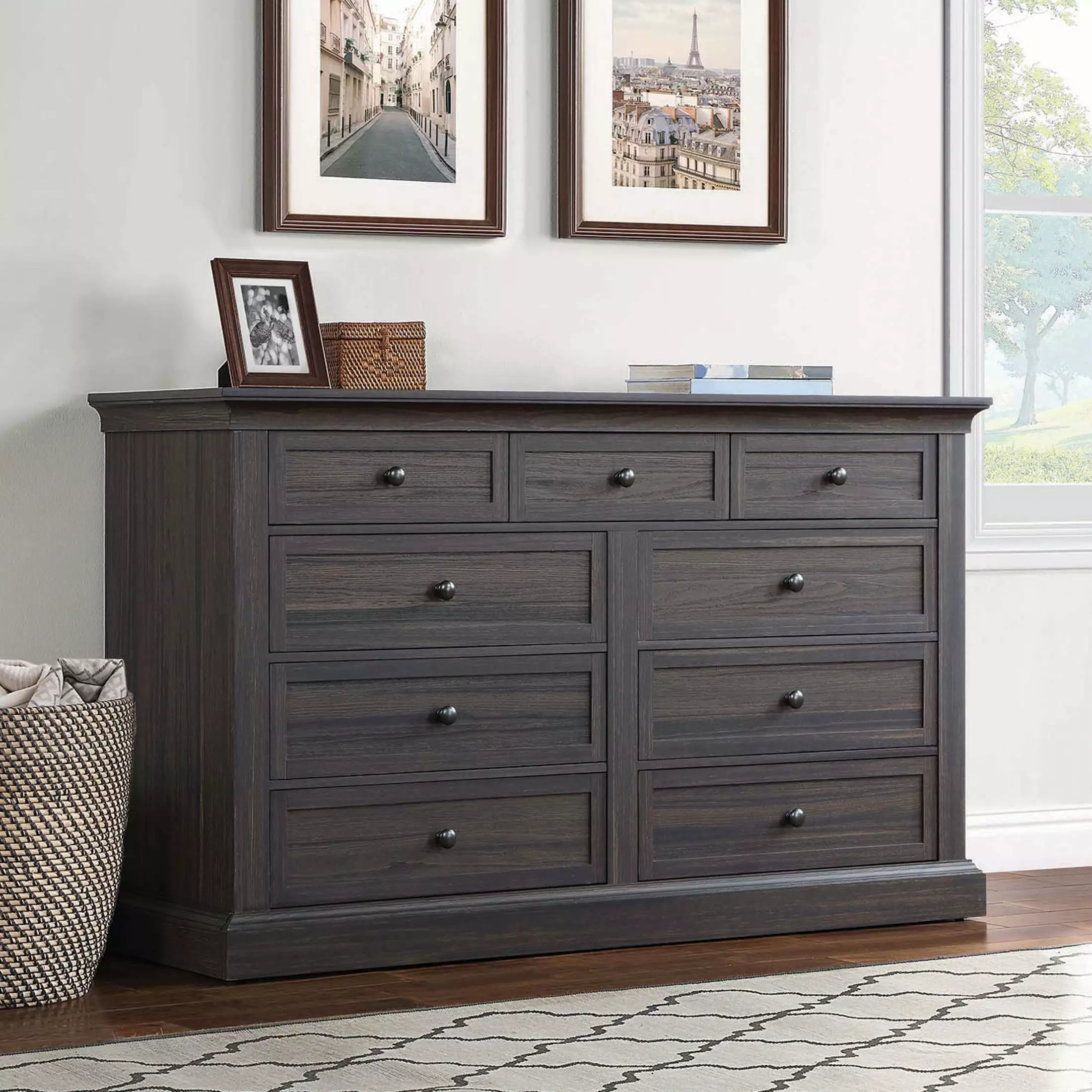 Better Homes & Gardens Canton 9-Drawer Dresser. Tobacco Oak Finish