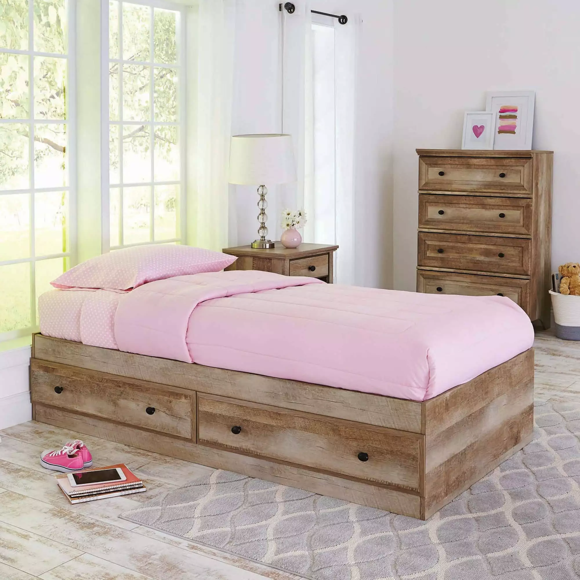 Better Homes & Gardens Crossmill Mates Storage Bed. Twin. Weathered Finish