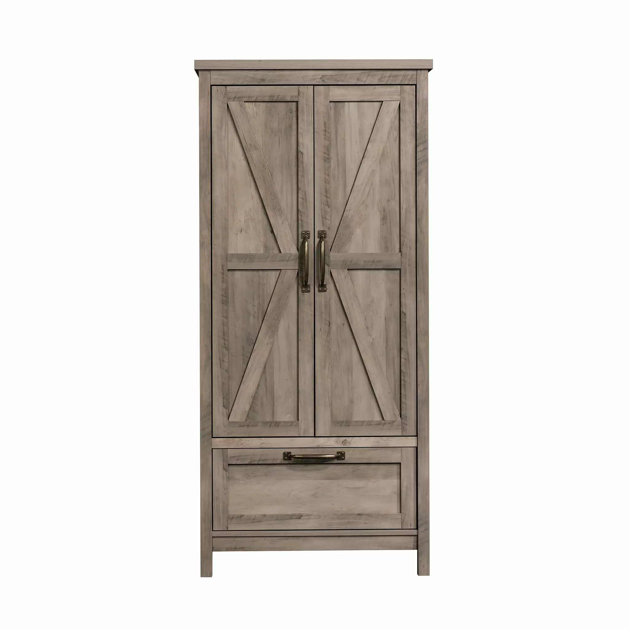 Better Homes & Gardens Modern Farmhouse Armoire. Rustic Gray Finish