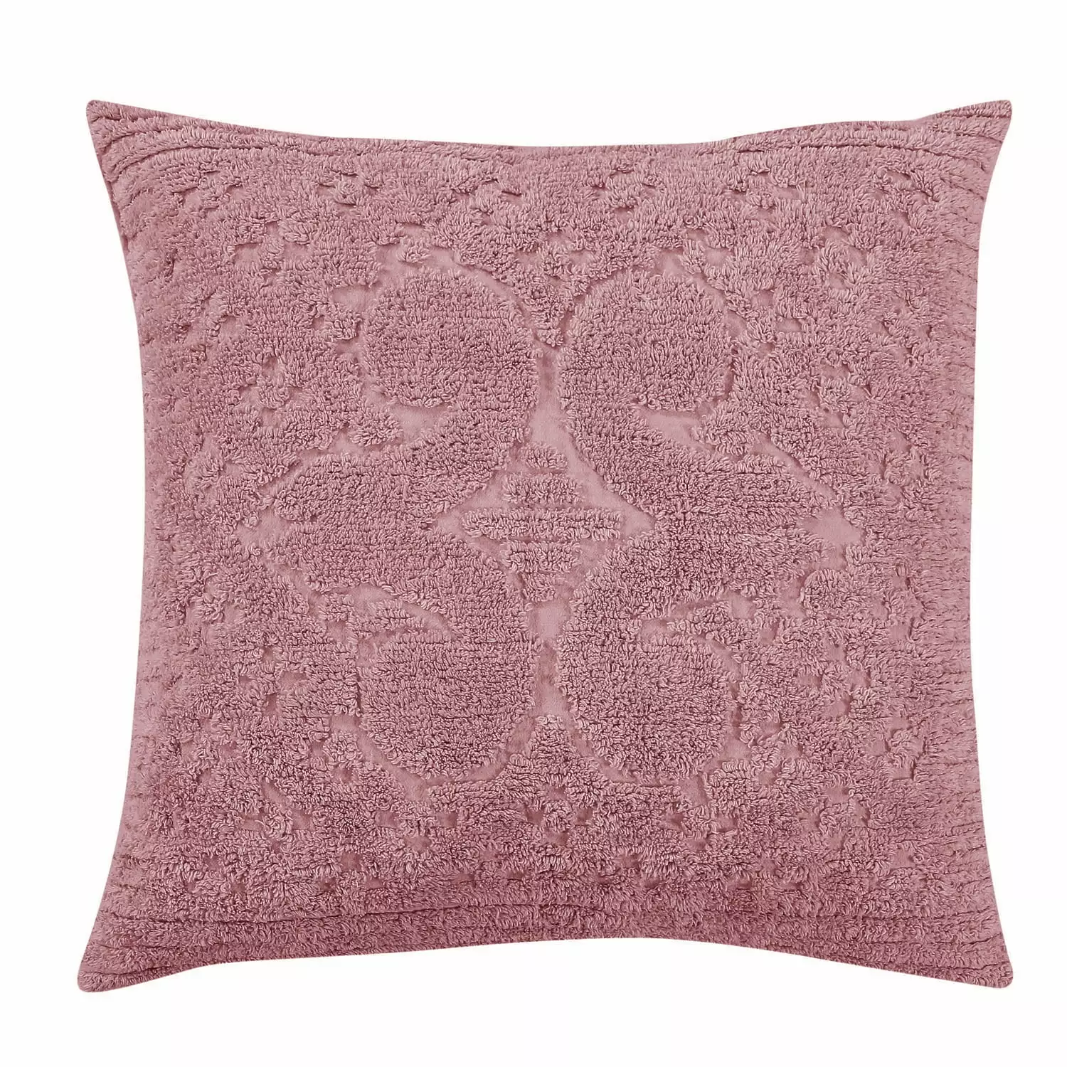 Better Trends Ashton Collection Euro Sham. Medallion Design. for All Ages. 100% Cotton. Pink