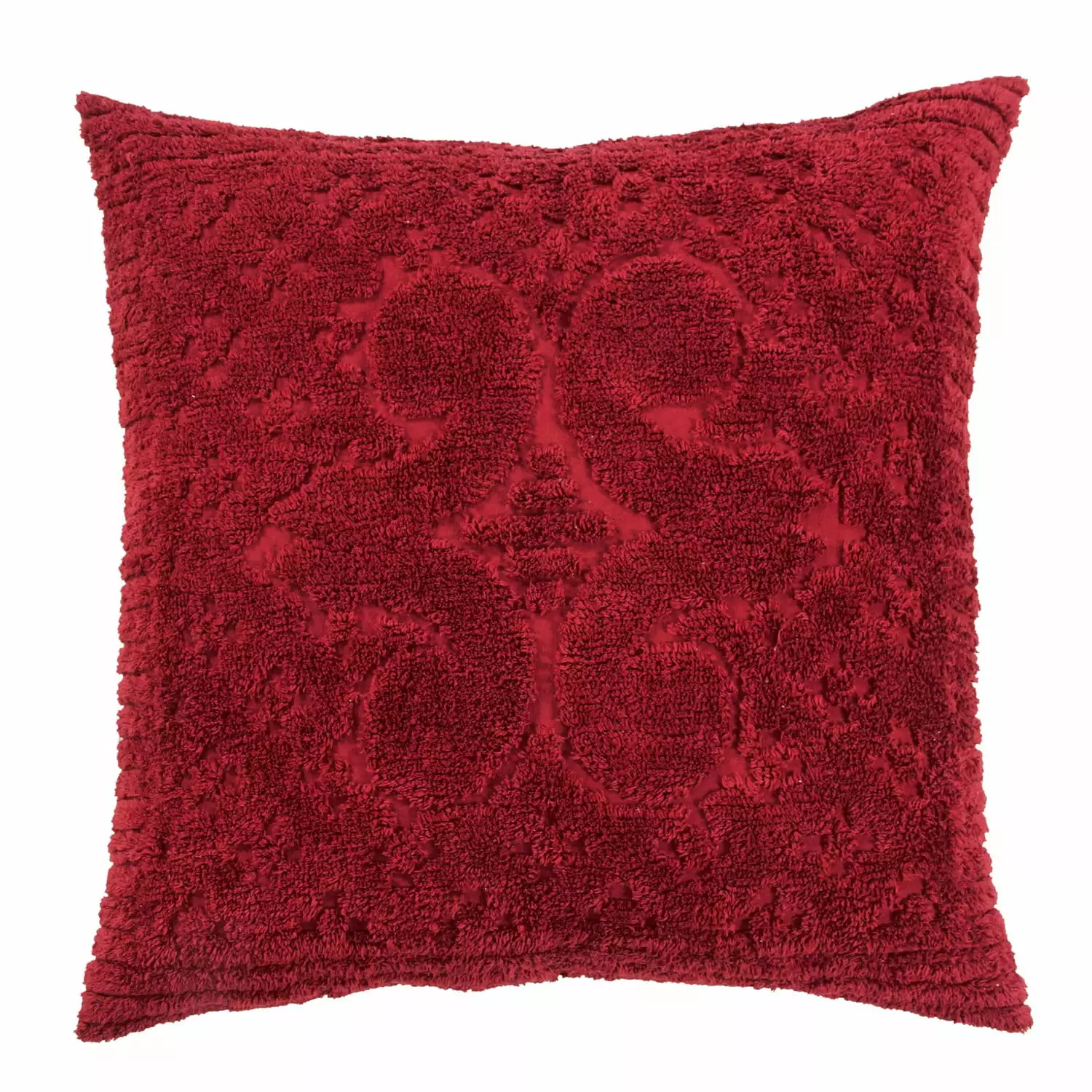 Better Trends Ashton Medallion Design 100% Cotton Bedspread with Euro Sham. for Adult - Burgundy