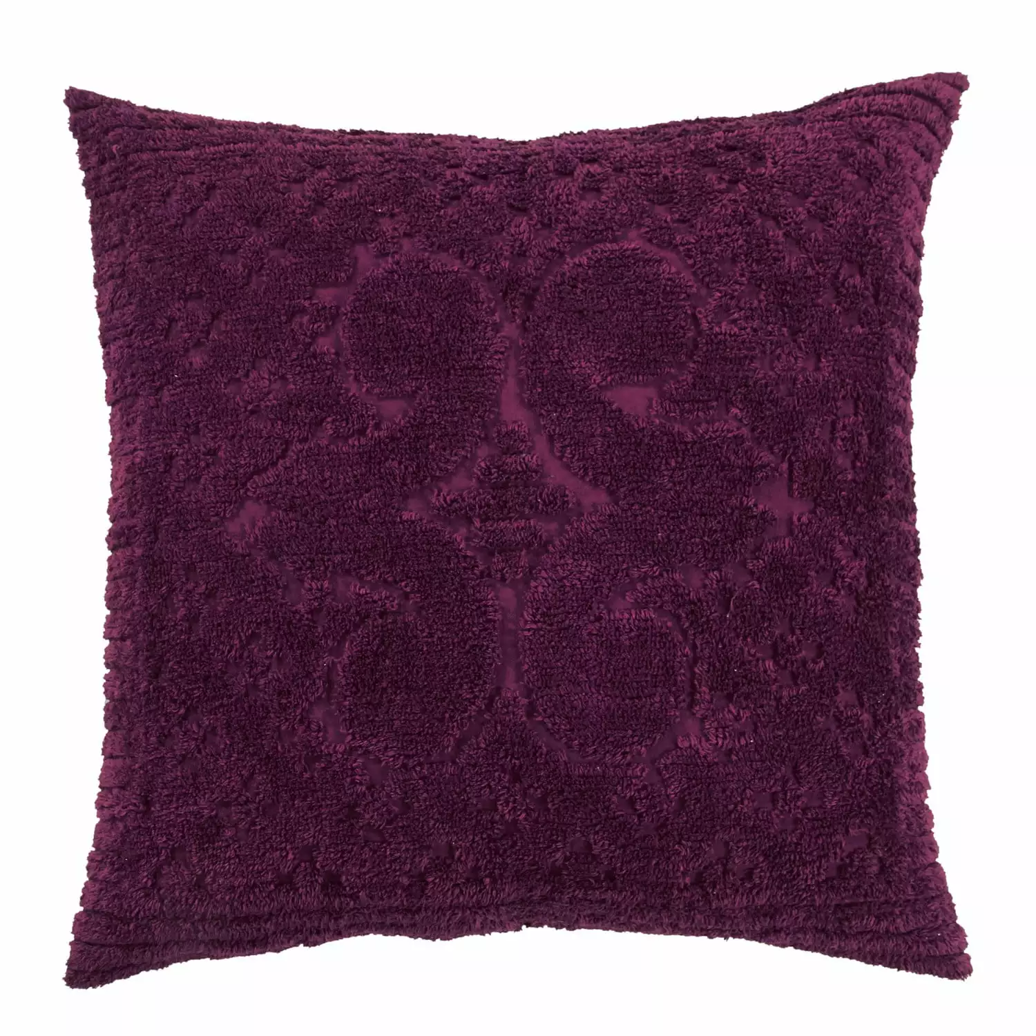 Better Trends Ashton Medallion Design 100% Cotton Bedspread with Euro Sham. for Adult - Plum