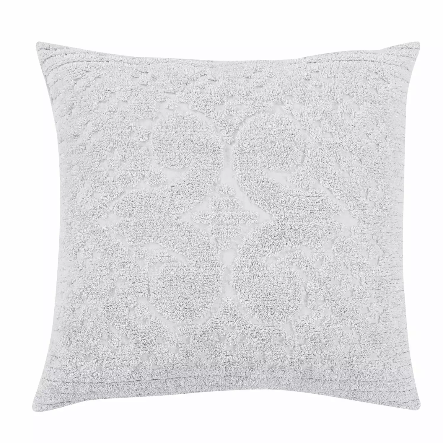 Better Trends Ashton Medallion Design 100% Cotton Bedspread with Euro Sham. for Adult - White