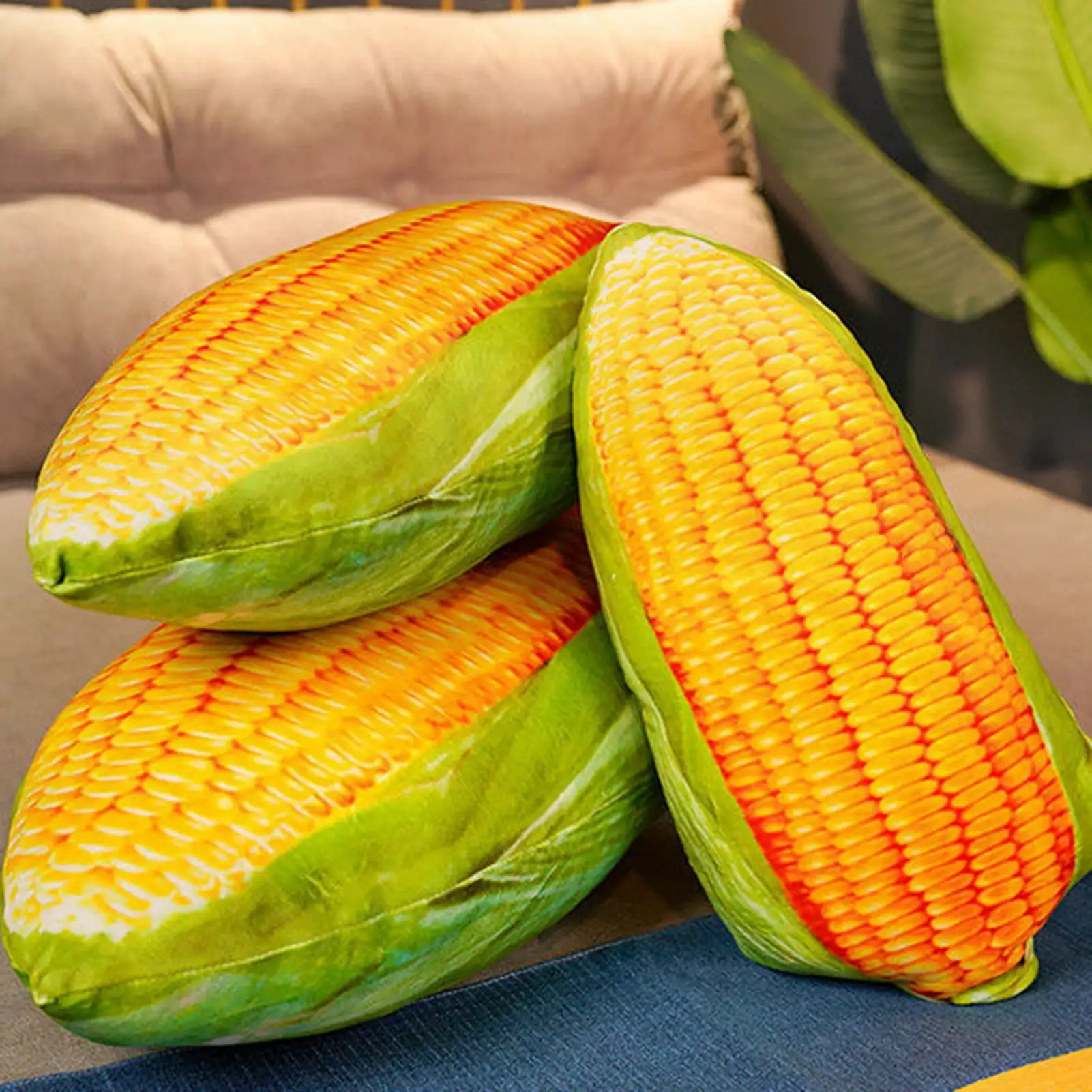 BetterZ Corn Throw Pillow Fine Workmanship Wear-resistant Lightweight High Elasticity Corn Plush Toy for Home