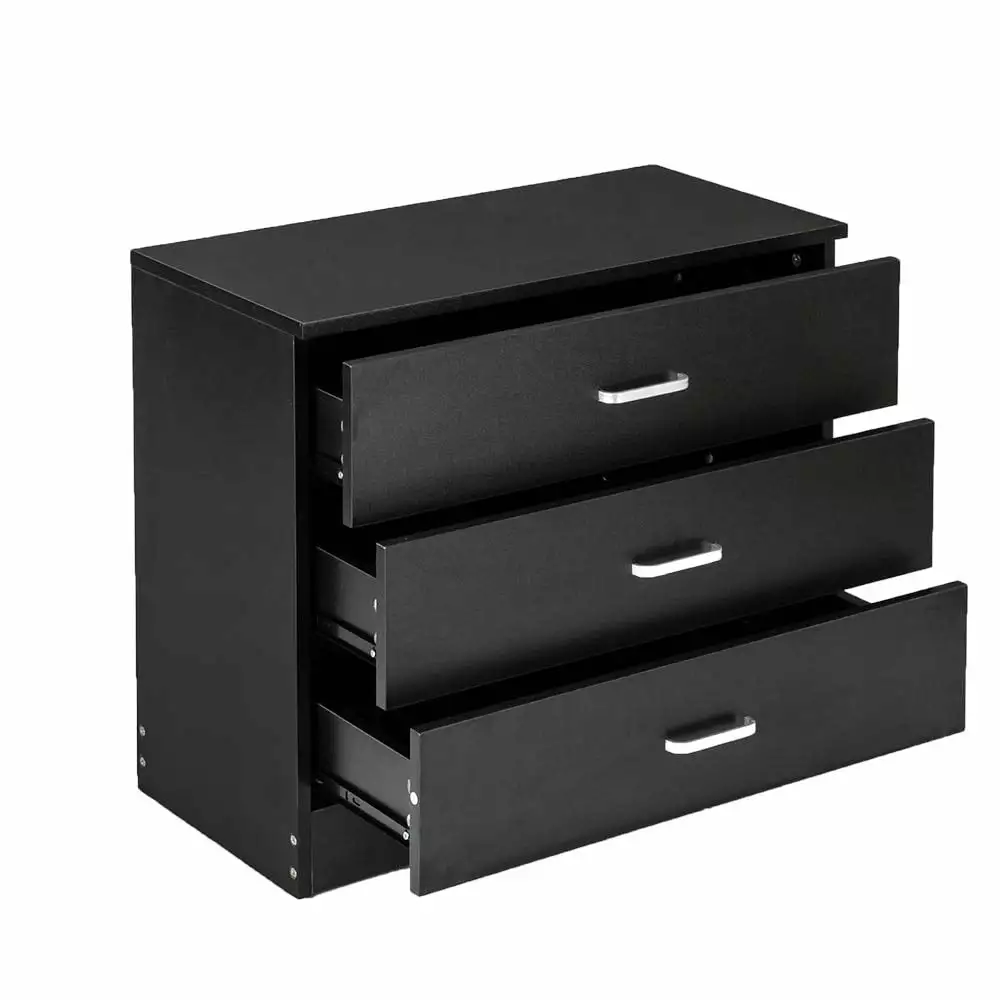 Black Dressers for Bedroom. Heavy Duty 3-Drawer Wood Chest of Drawers. Modern Storage Bedroom Chest for Kids Room. Vertical Storage Cabinet for Bathroom. Closet. Entryway. Hallway. Nursery