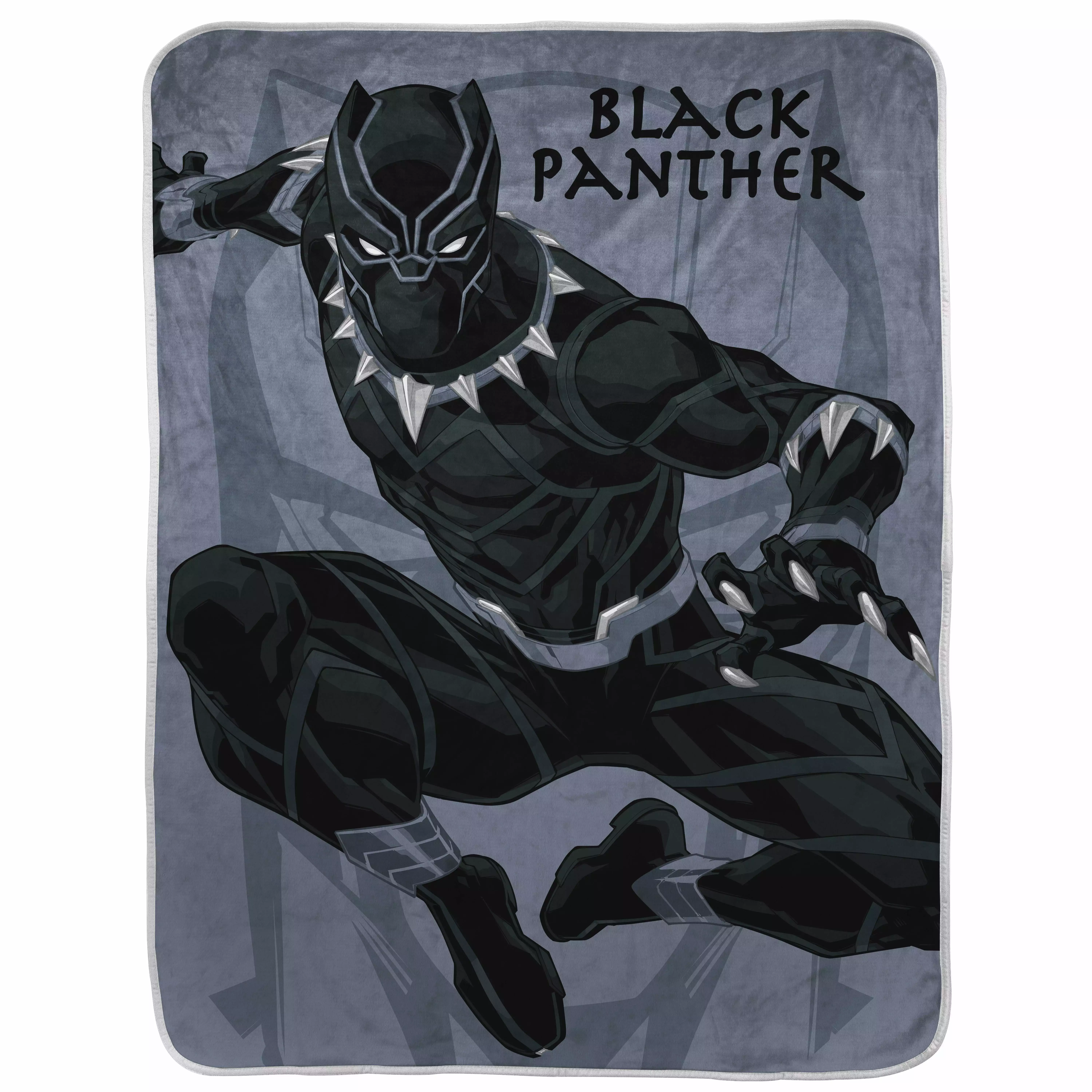 Black Panther King Silk Touch Throw. 40 x 50. Microfiber. Black. Marvel