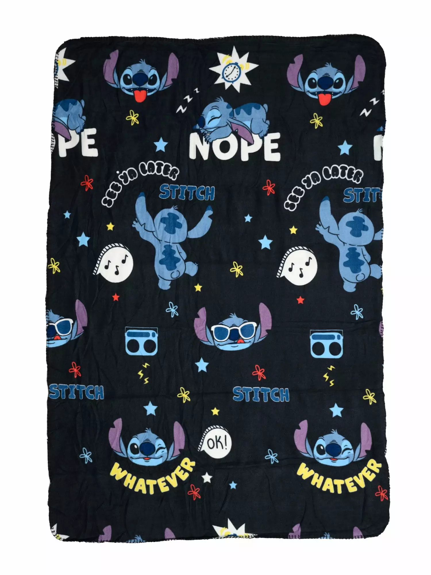 Blanket - Disney - Stitch - Black