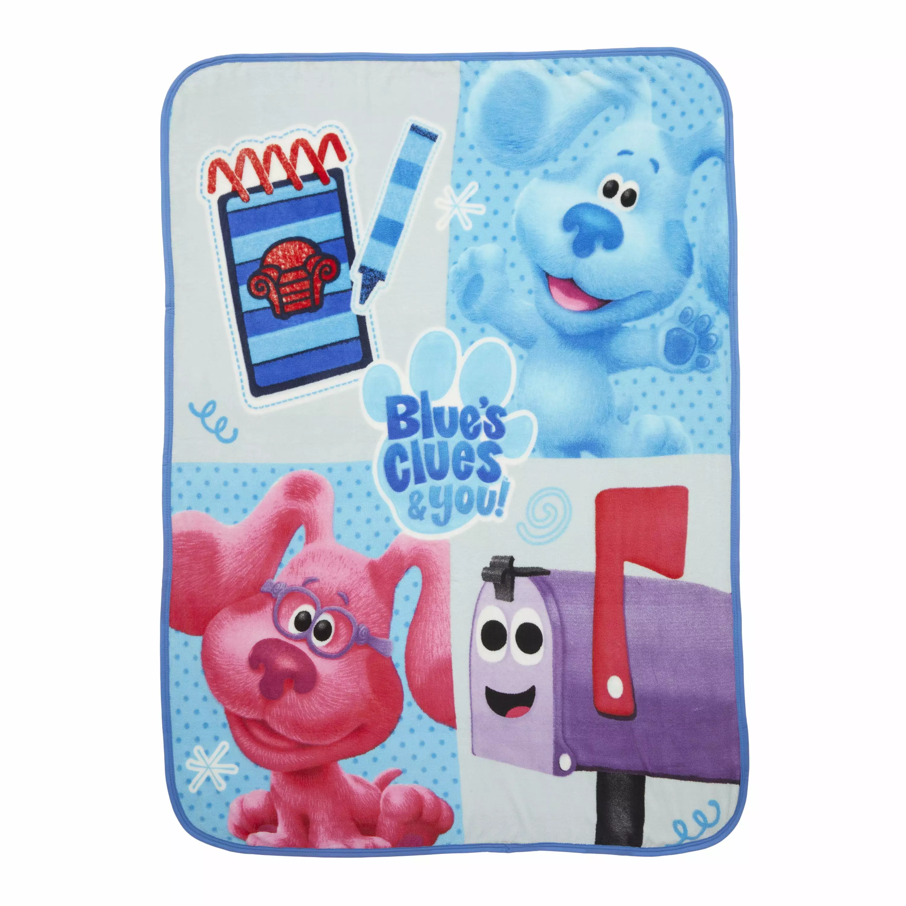 Blue's Clues & You Kids Fleece Throw Blanket. 46 x 60. Blue. Purple. Nickelodeon