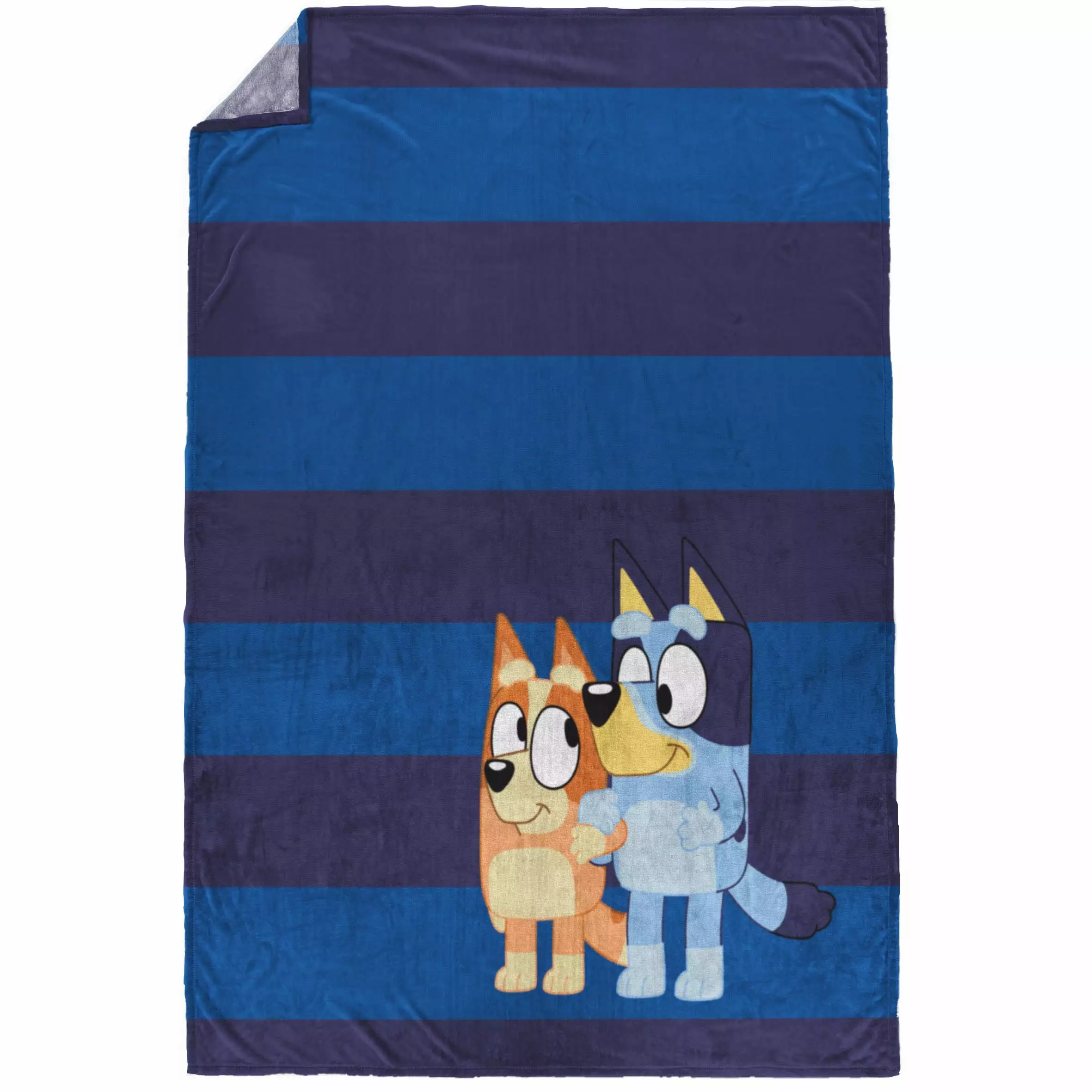 Bluey Kids Twin Blanket. 62 x 90. Microfiber. Blue. BBC