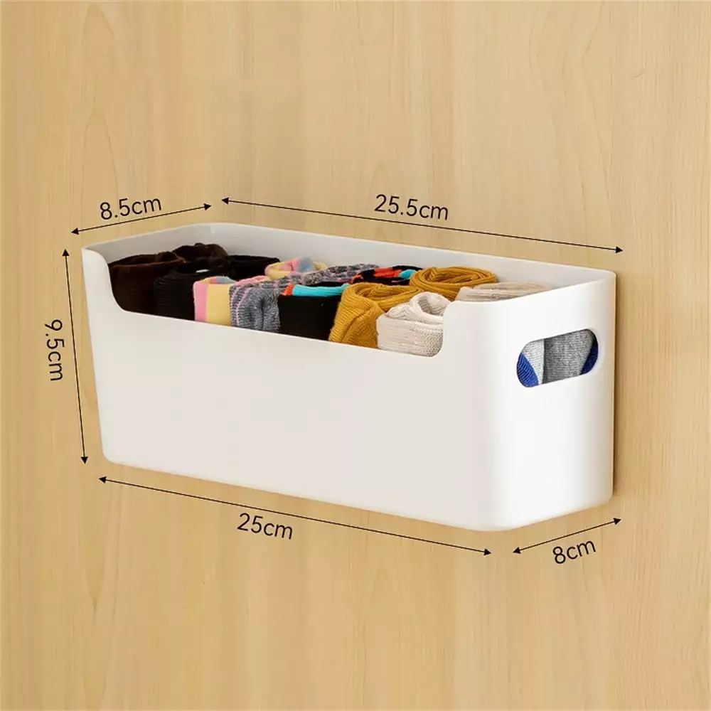 Trianu Wall Floating Shelves. Self Adhesive Wall Shelf/Bathroom Makeup Wall Organizer. No Drill Storage Bins. Multi-Sizes. Stickers Included. White. Small