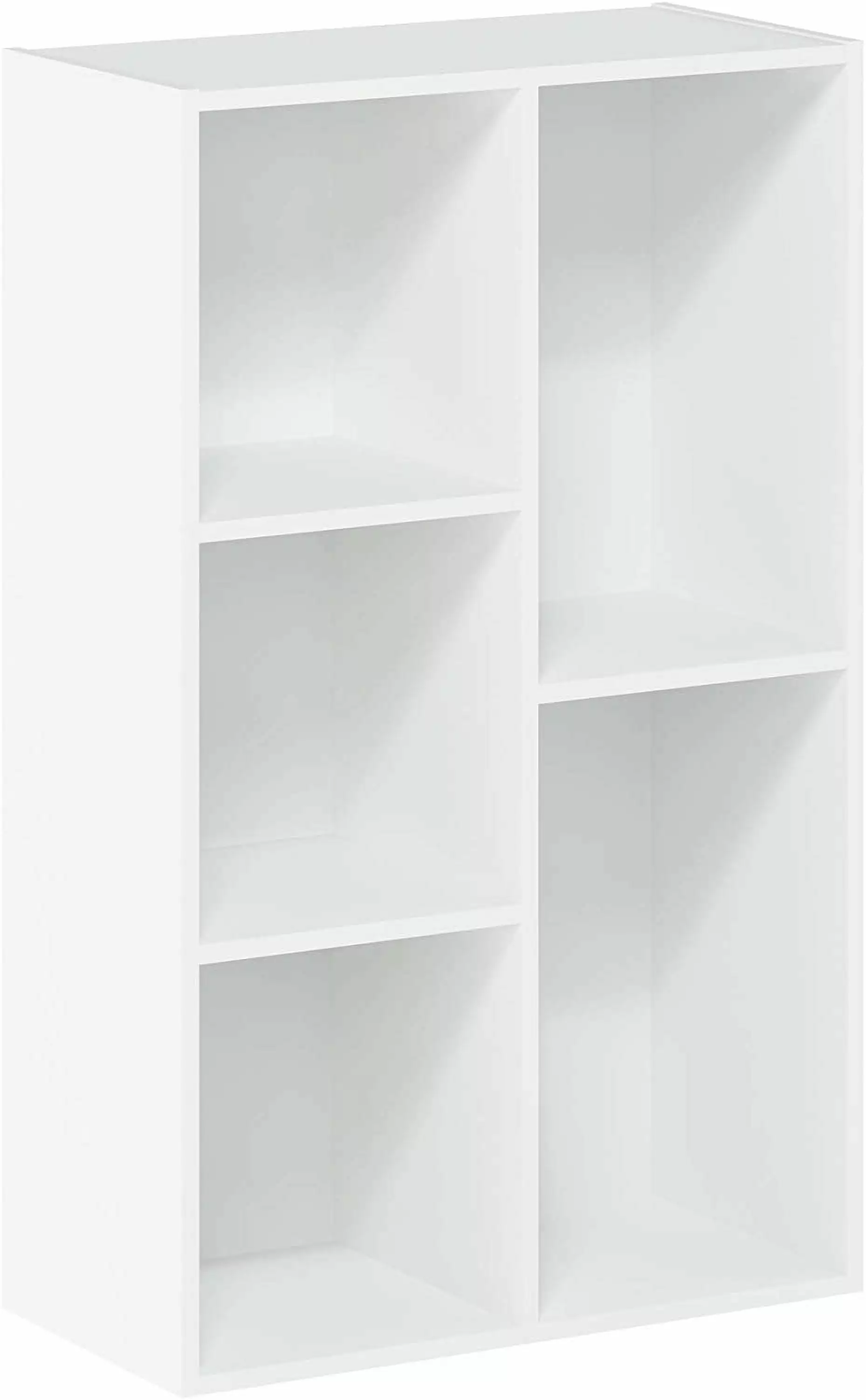 Bookcase. 5-Cube Utility Book Organizer Shelves for Bedroom. Living Room. Home Office.White