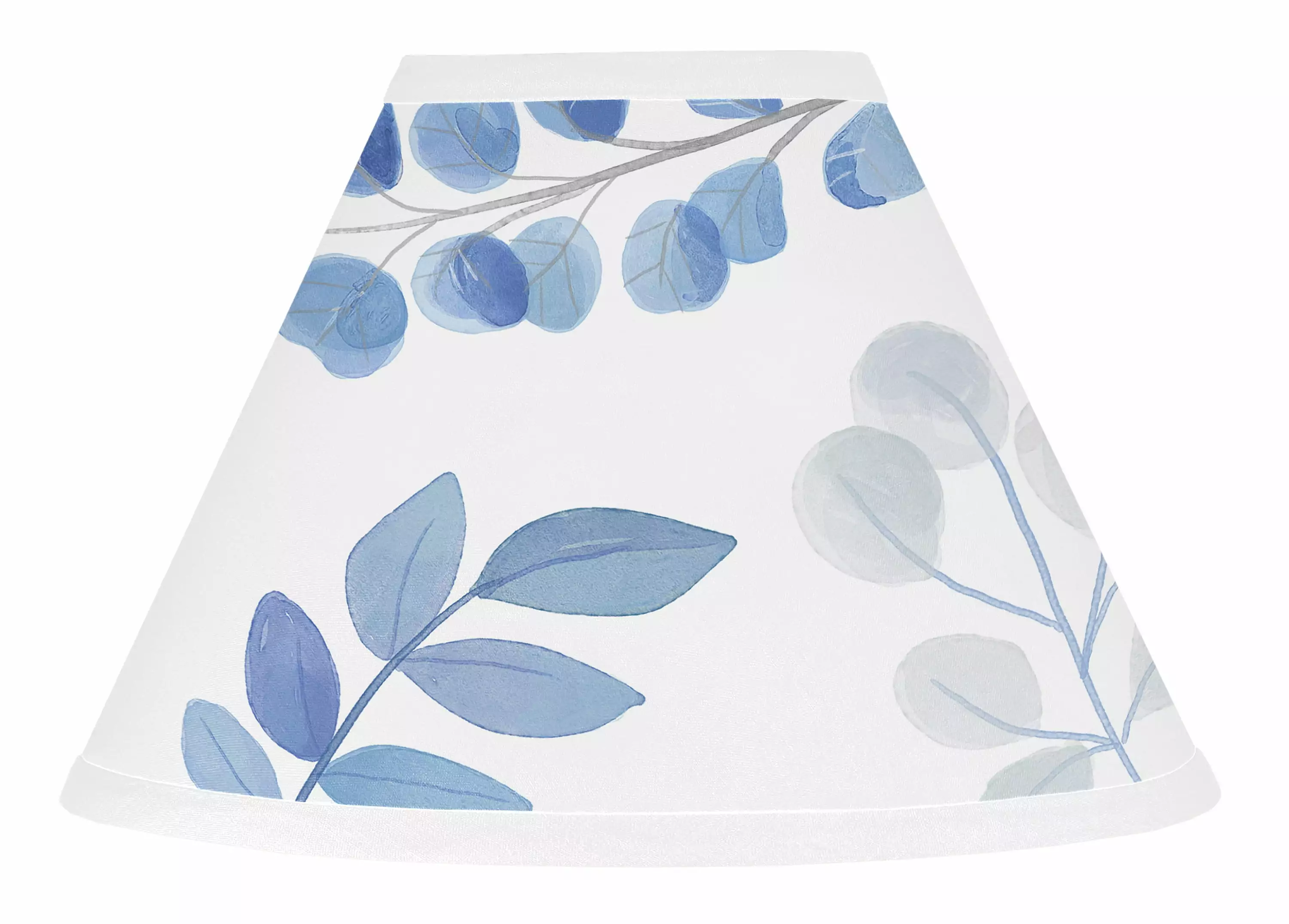 Botanical Blue Leaf 10 Brushed Microfiber Empire Lamp Shade by Sweet Jojo Designs