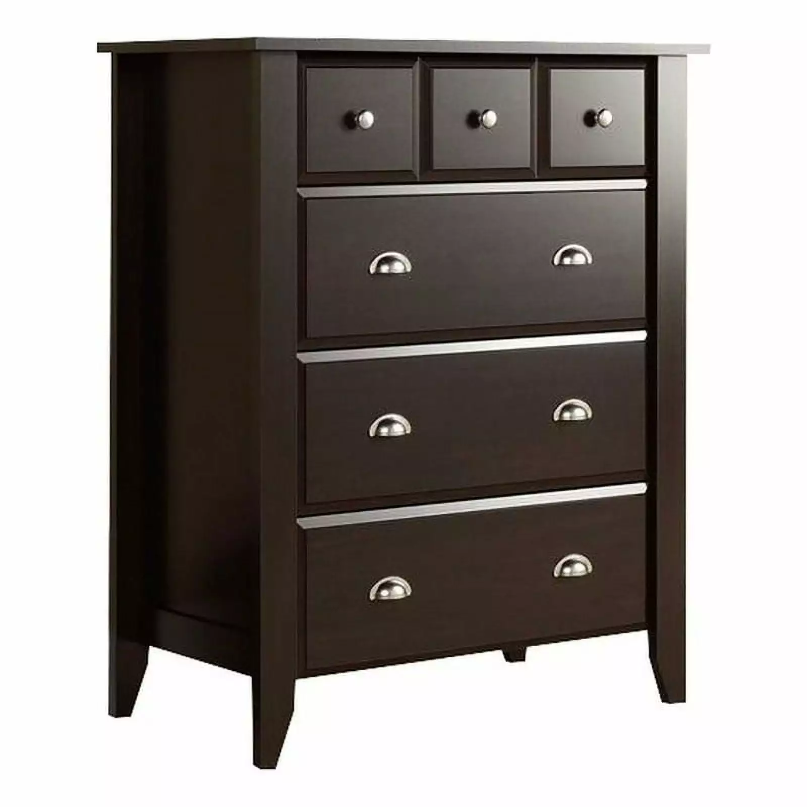 Bowery Hill Transitional 4-Drawer Engineered Wood Chest in Jamocha Chocolate