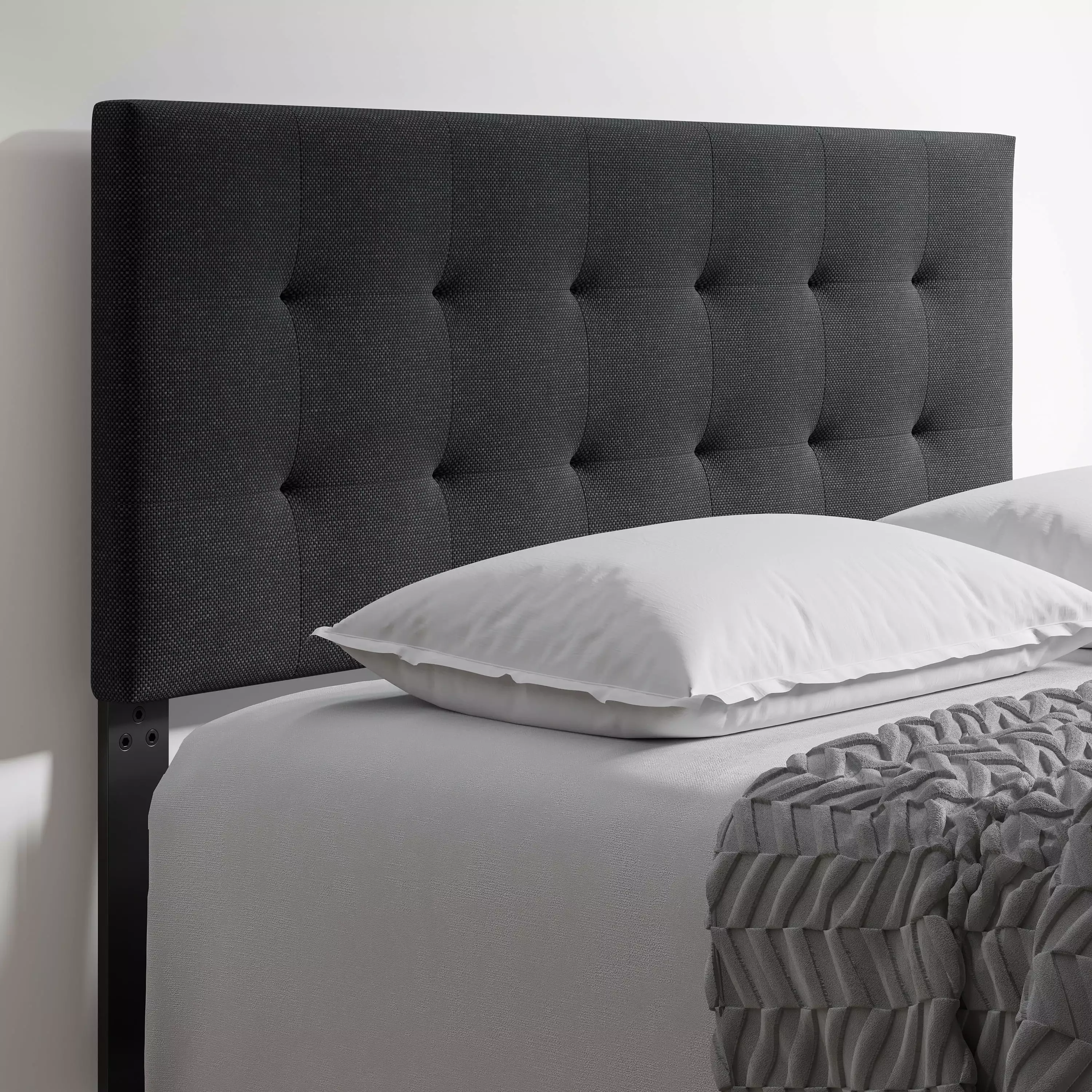 Boyd Sleep Linen Instant Adjustable Headboard. Charcoal